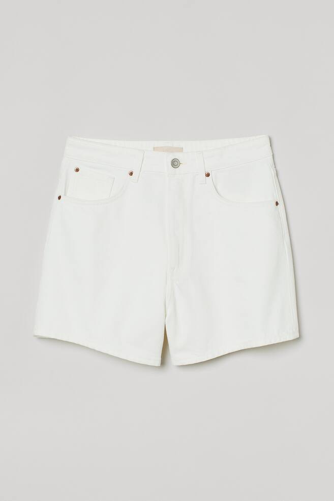 Denim Bermuda shorts - White