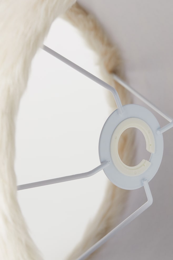 Faux fur lamp shade Natural white Home All H&M GB