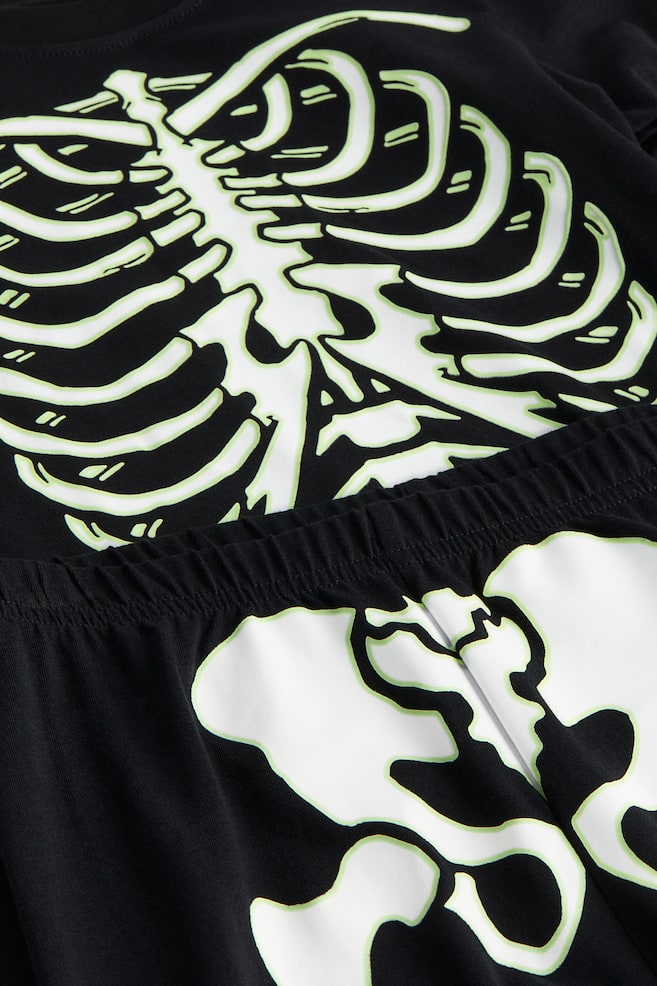 Printed pyjamas - Black/Skeleton - 2