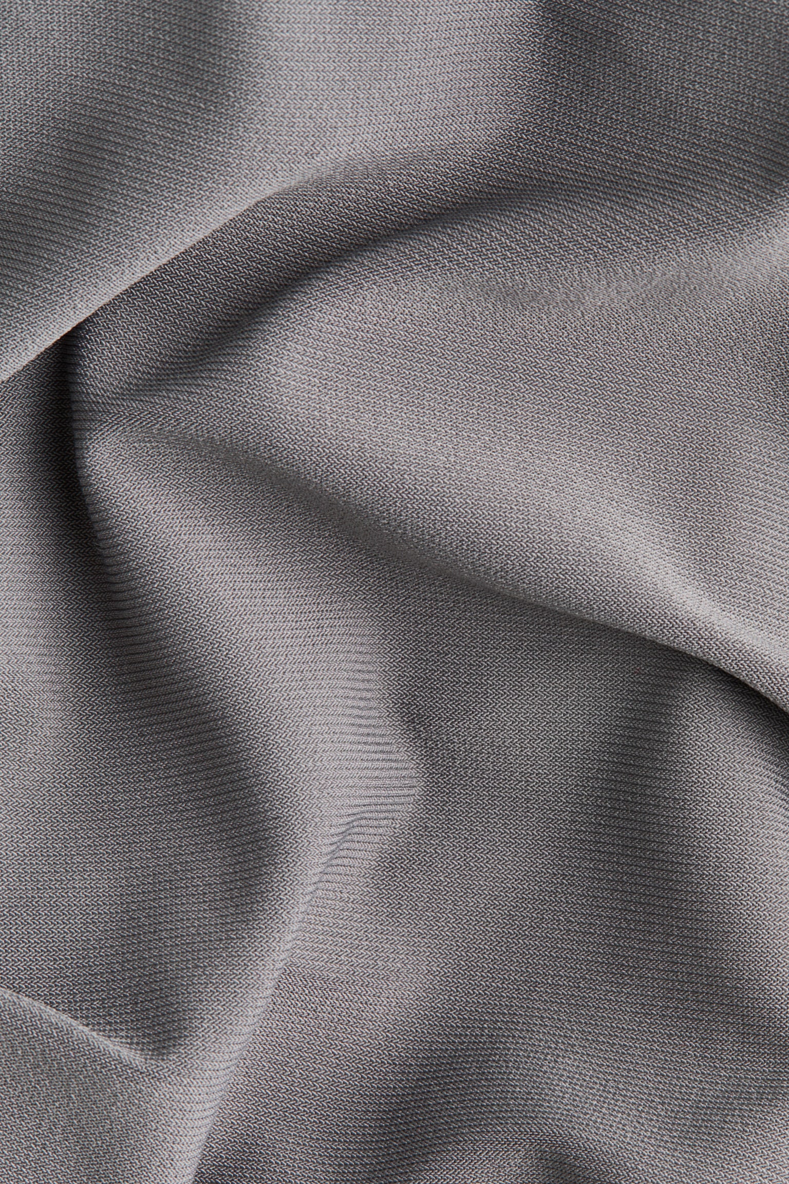 Řasený žerzejový top bez rukávů - Šedá/Krémová/Černá - 4