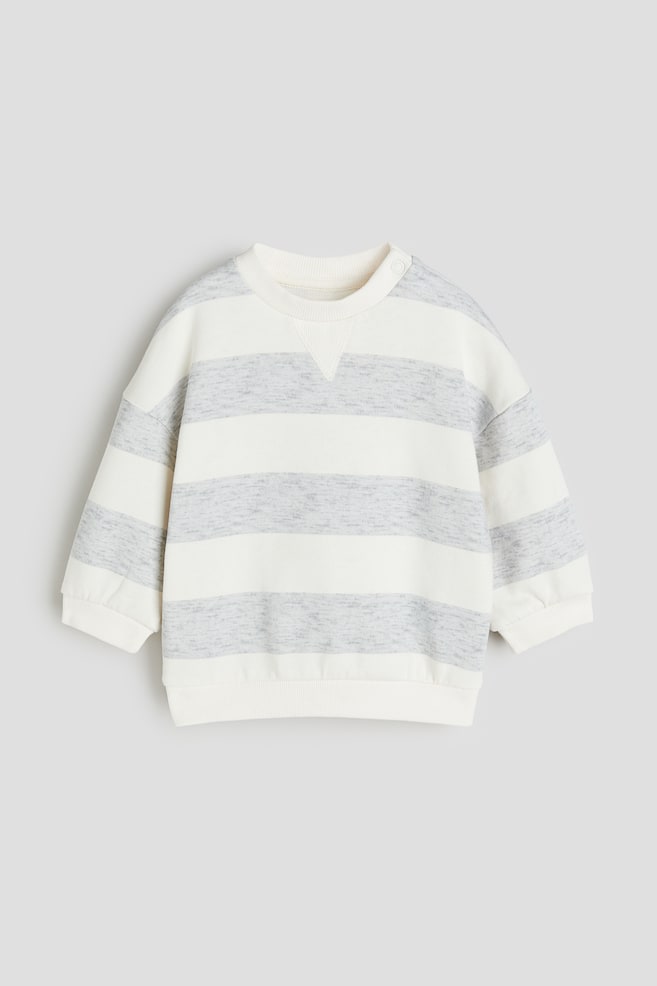 Cotton sweatshirt - White/Light grey marl/Light beige/Dinosaurs/Light beige/Animals/Dark grey/Bears/dc/dc/dc/dc - 1