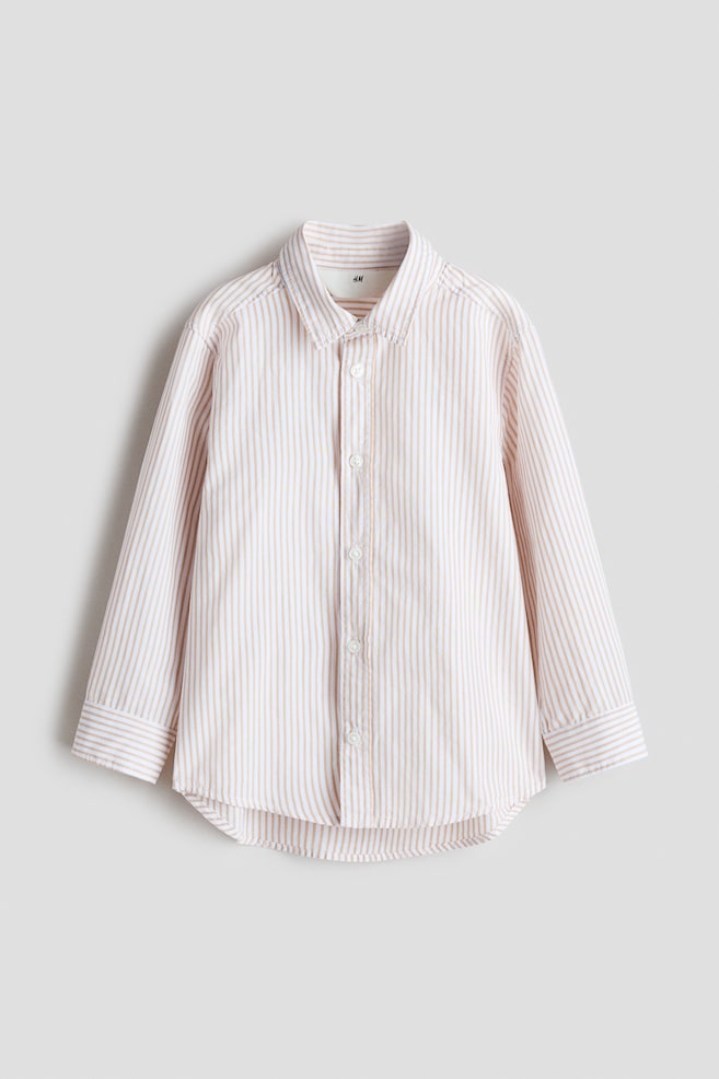 Cotton Shirt - White/beige striped/White/White/dark red striped/Blue/white striped/Light blue - 1