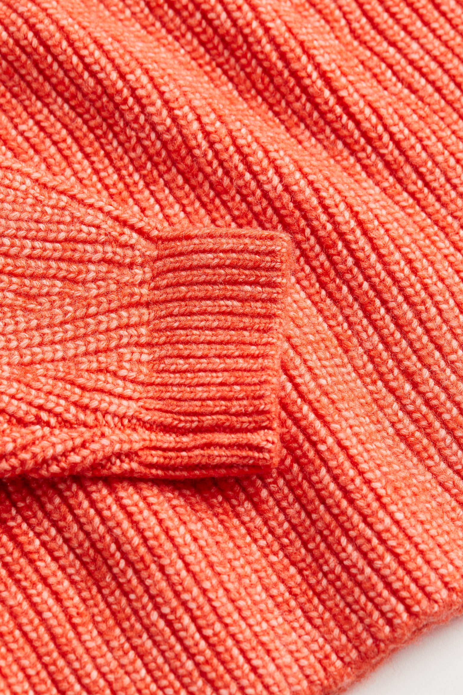 High Neck Sweater - Orange marle - 2