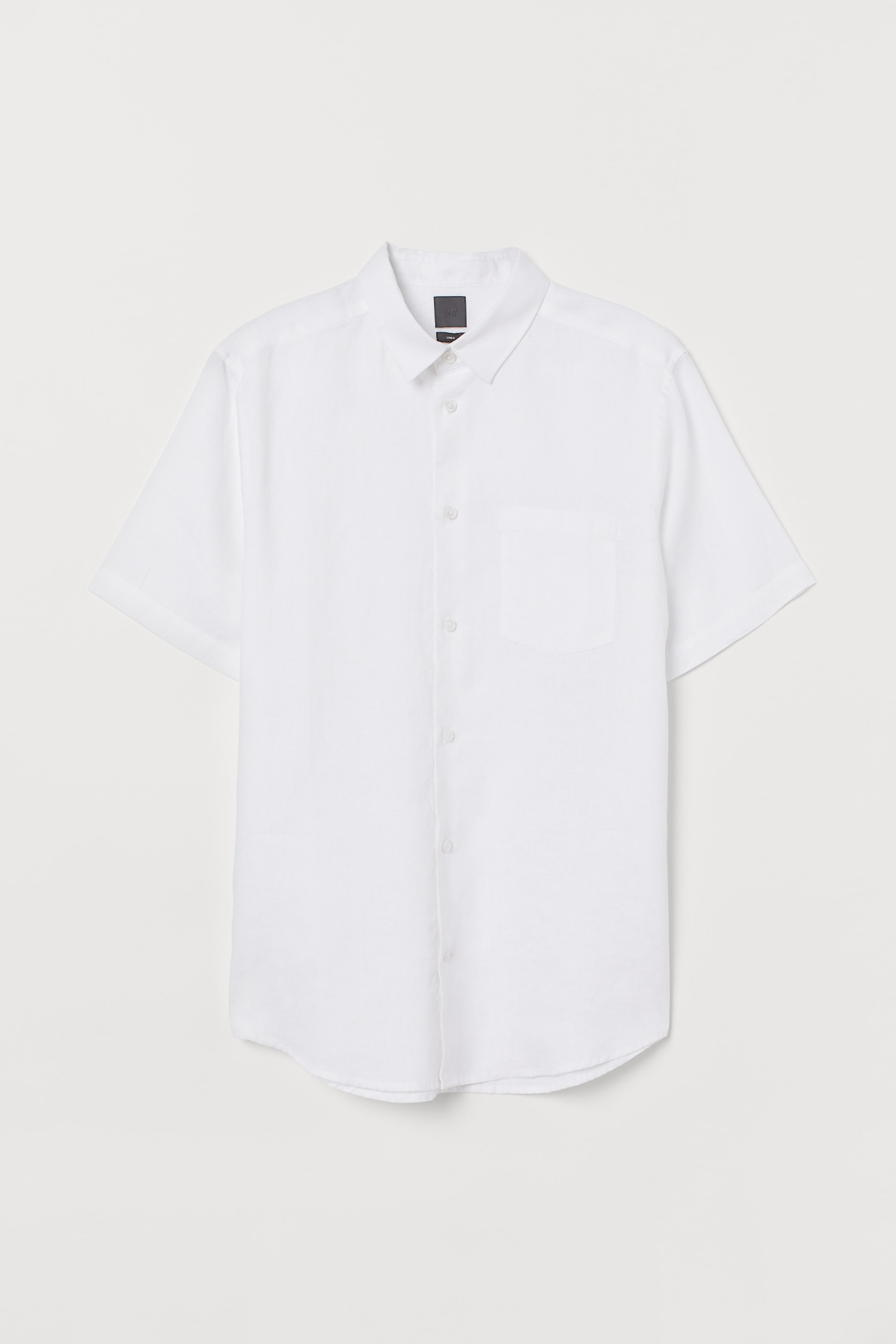 View larger image: Linen shirt Regular Fit - White - Men | H&M US 1
