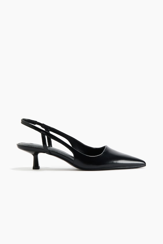 Kitten-Heeled Slingbacks
