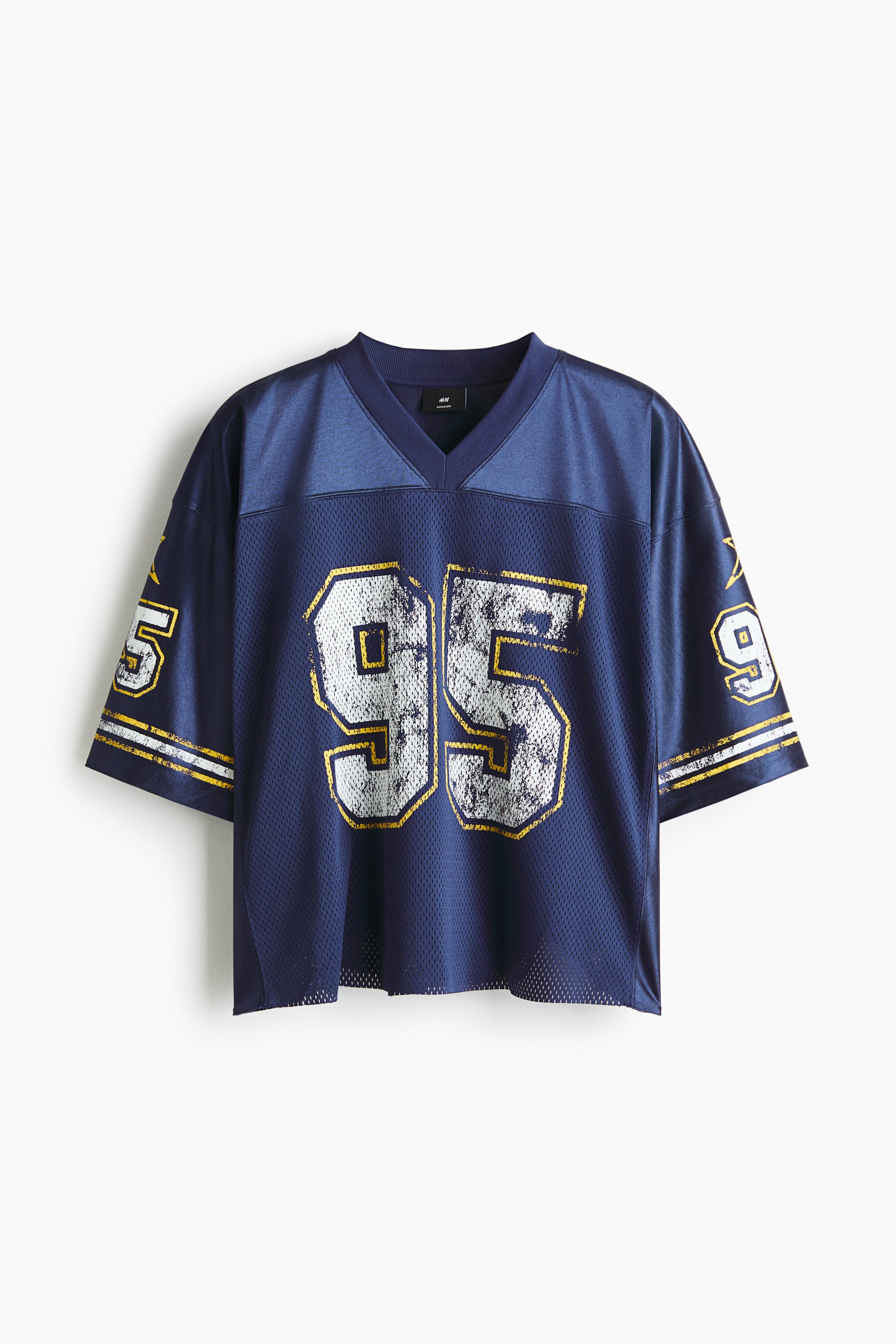 View larger image: Oversized Printed Mesh T-Shirt - Dark blue/W. Coast 95 - Men | H&M CA 1