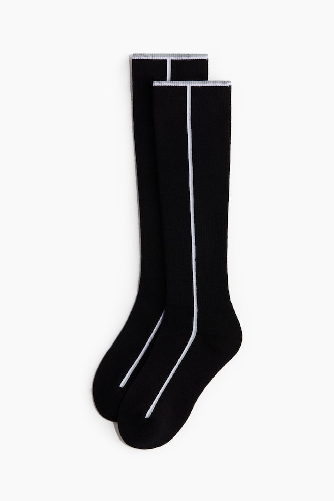 Ski Socks - Black/White - 1