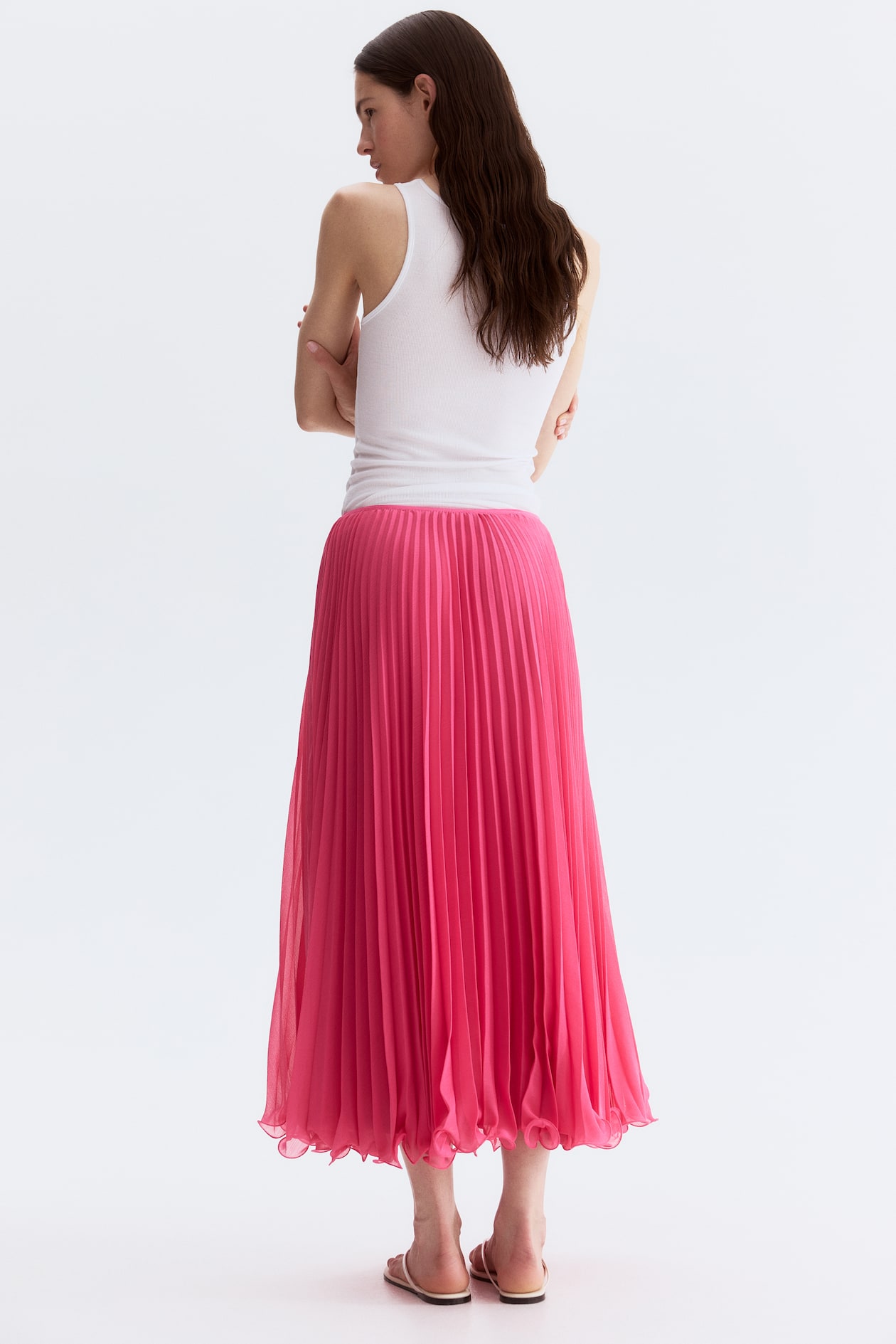 Sheer Pleated Skirt - image 2