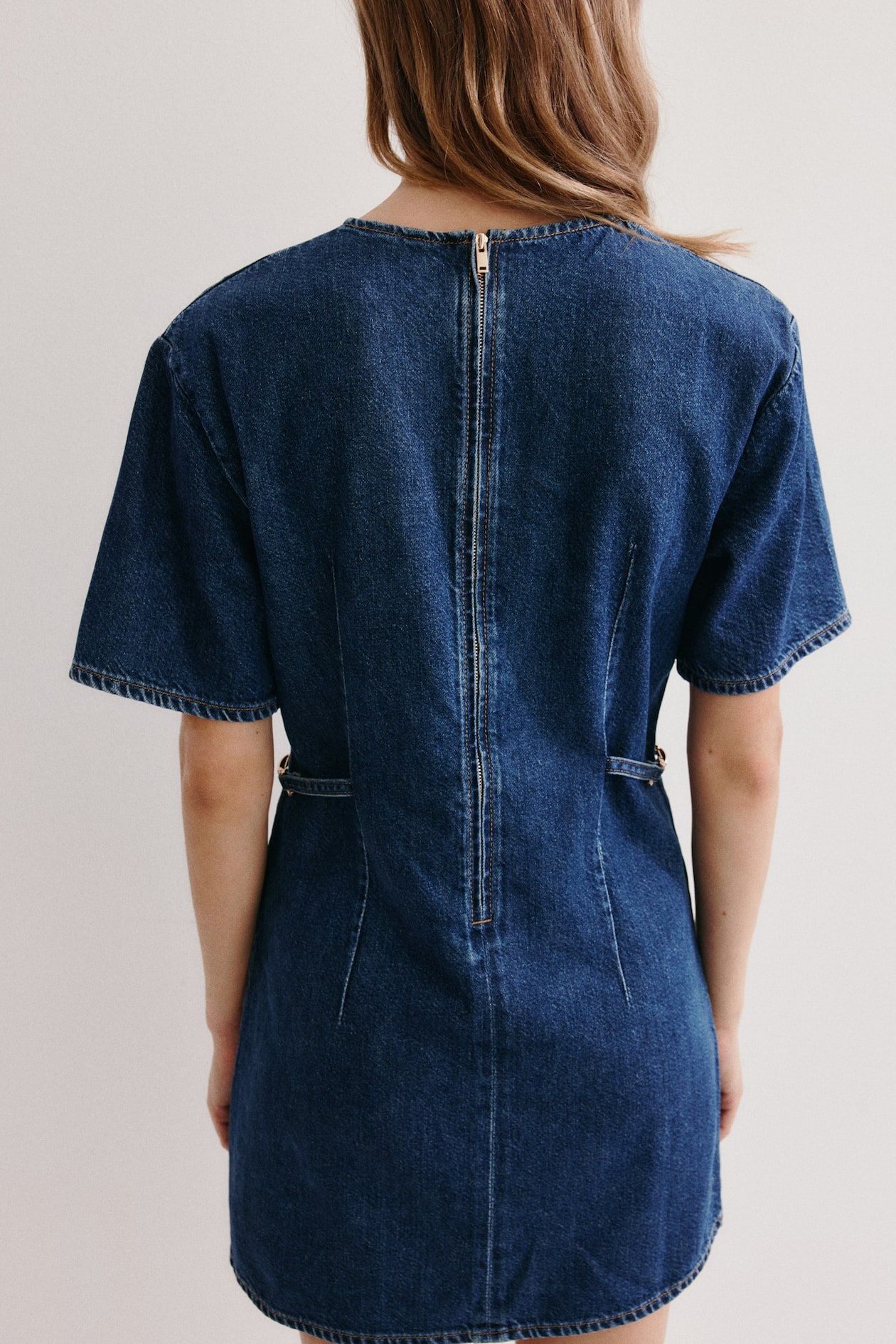 Buckle-Detail Denim Dress - image 3