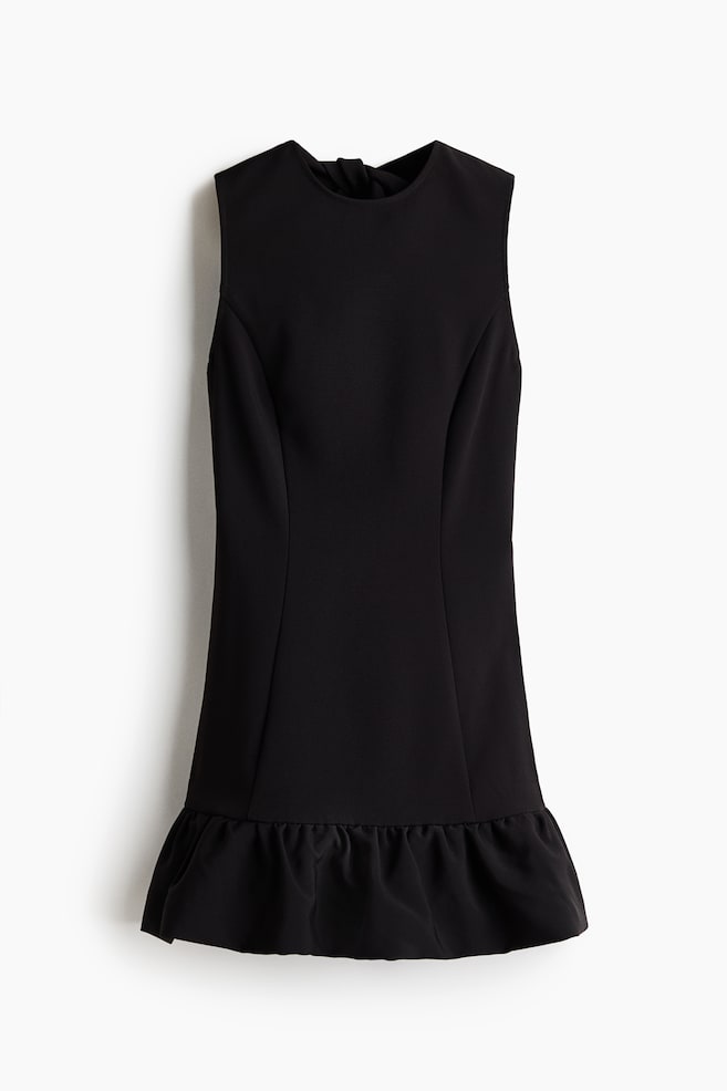 Minivestido con espalda descubierta - Negro - 1