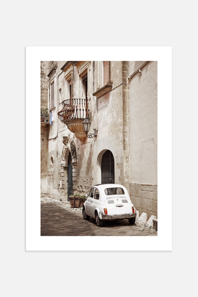Old Italian Town Poster - Beige/blanc - 1