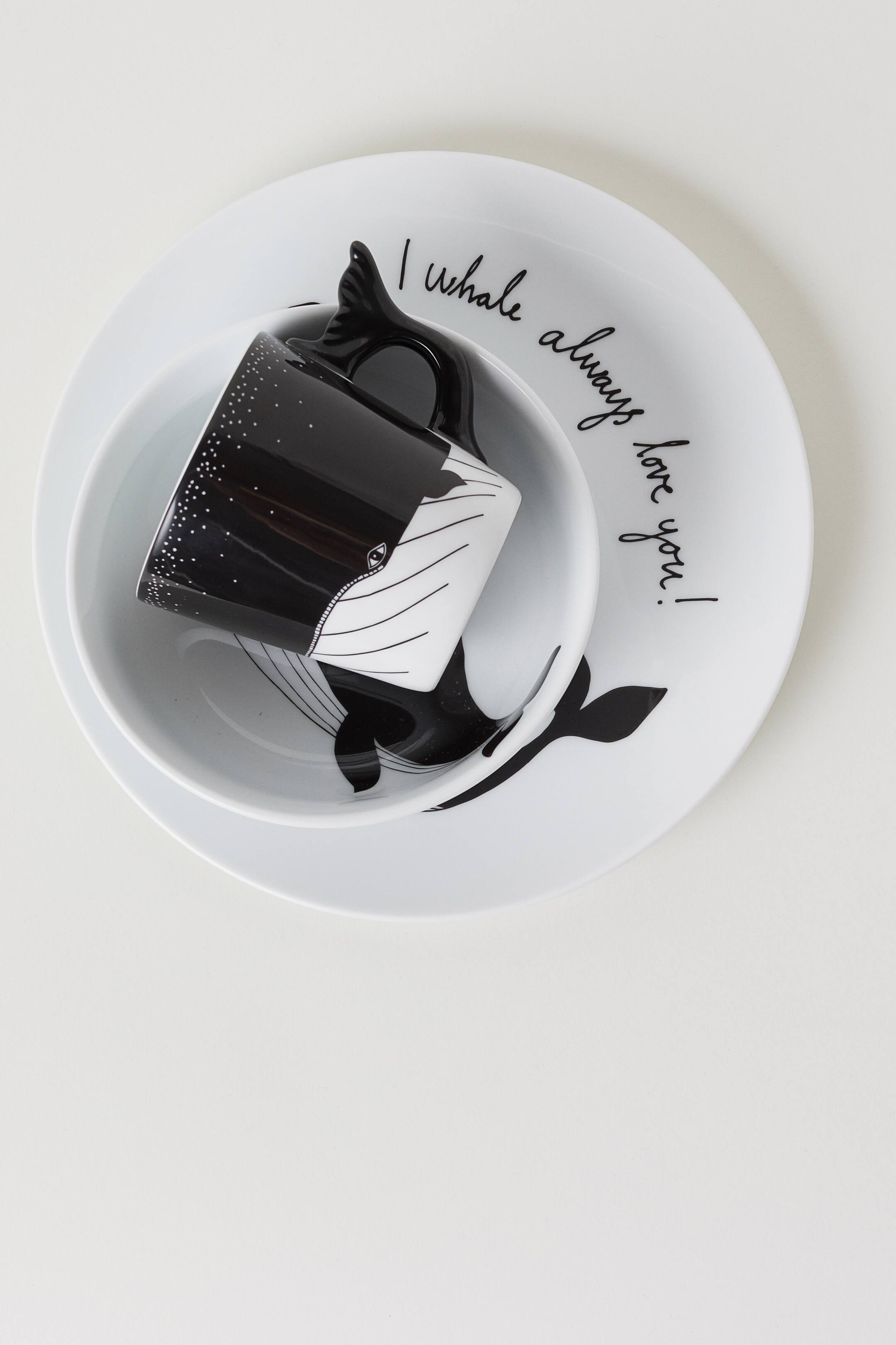 View larger image: Small porcelain mug - White/Black - Home All | H&M IE 2