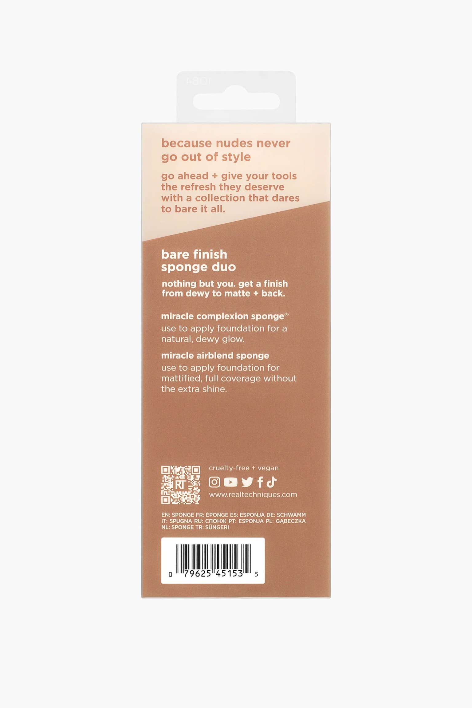 New Nudes 2.0 Bare Finish Sponge Duo - Beige - 7