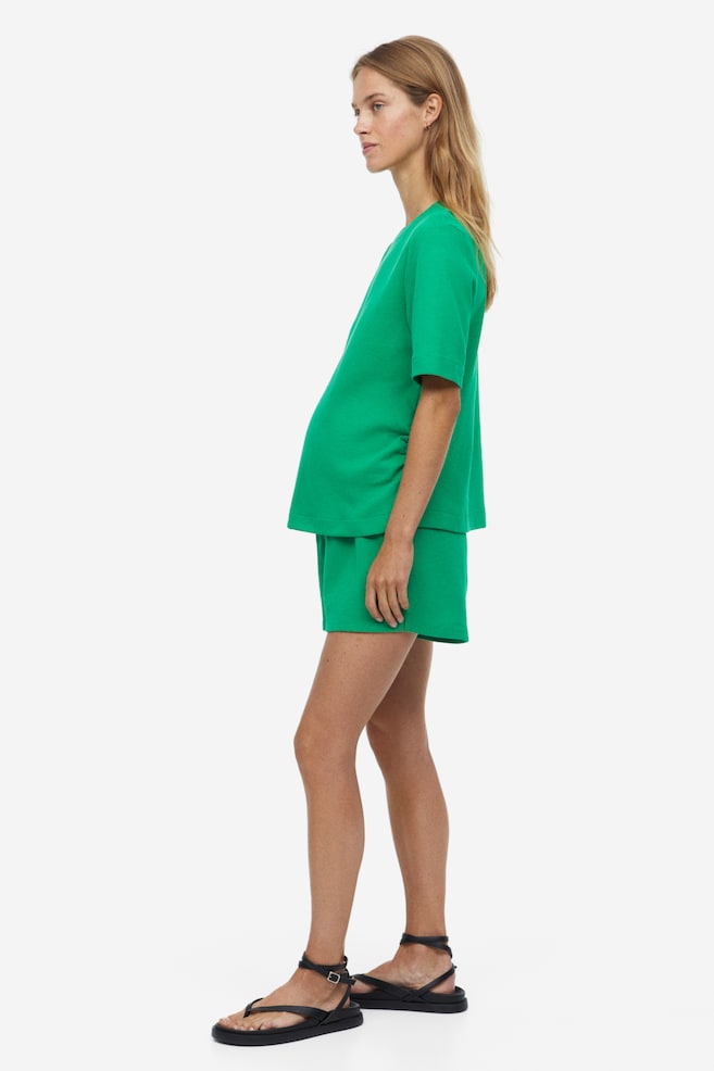 MAMA Waffled jersey set - Green/Cerise - 4