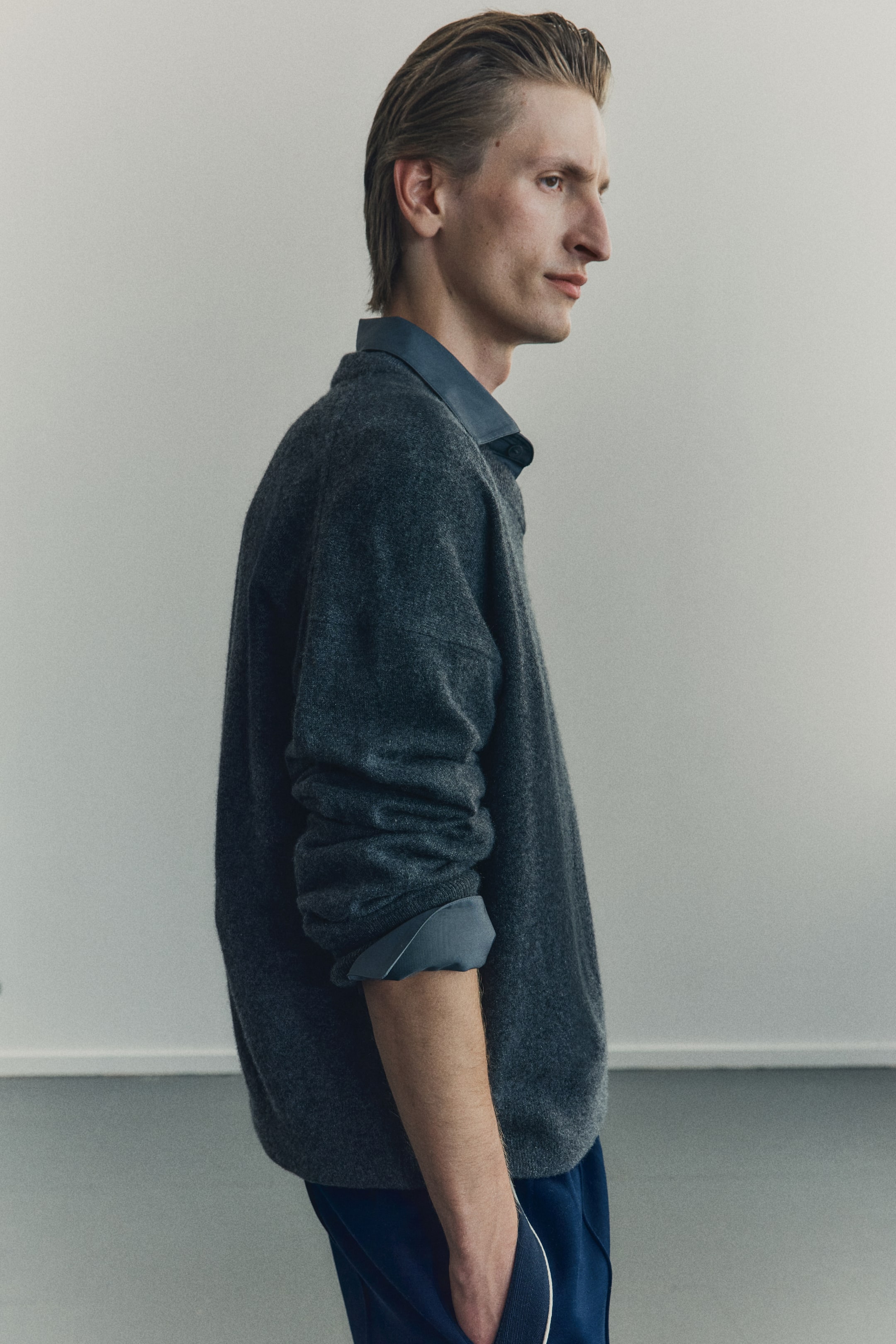 Prikaži veću sliku: Džemper od kašmira Loose Fit - Tamnosivi lapor - Men | H&M RS 5