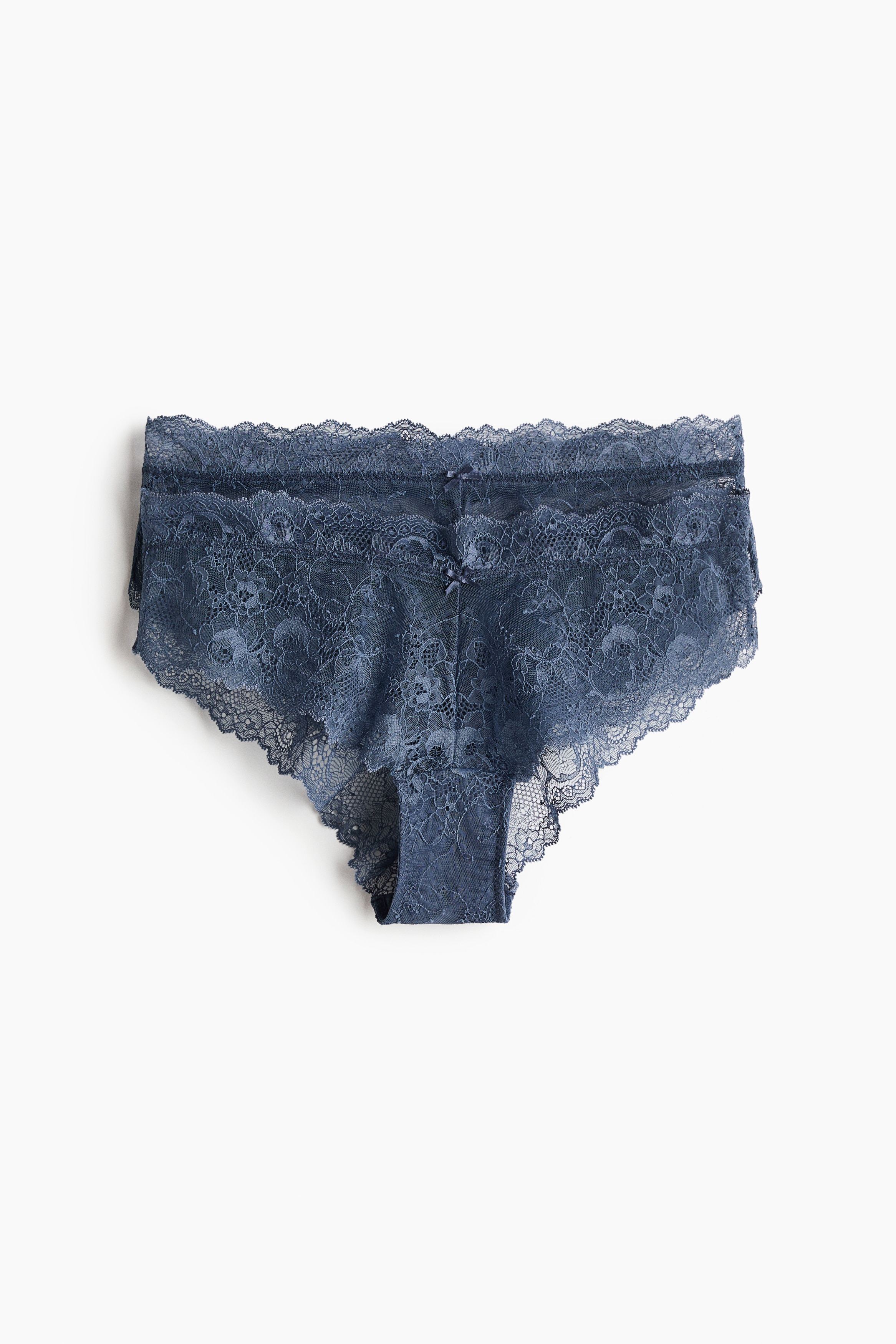 2-Pack Lace Hipster Briefs - Dark blue/Cream