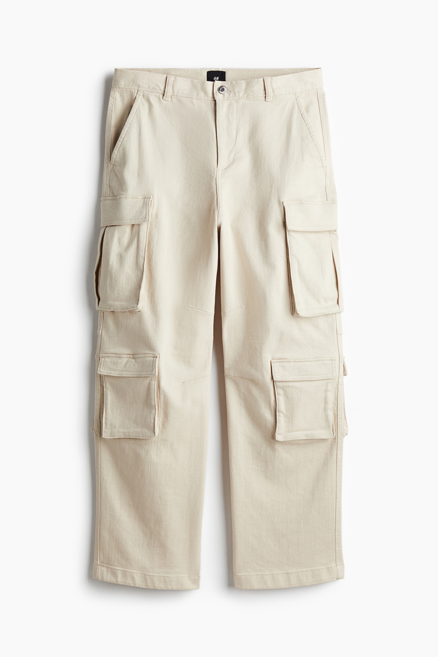 Loose Fit Cargo trousers - Cream - 2