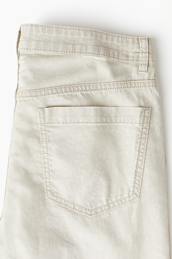 ACTIVE BASIC High Waist Straight Twill Pants