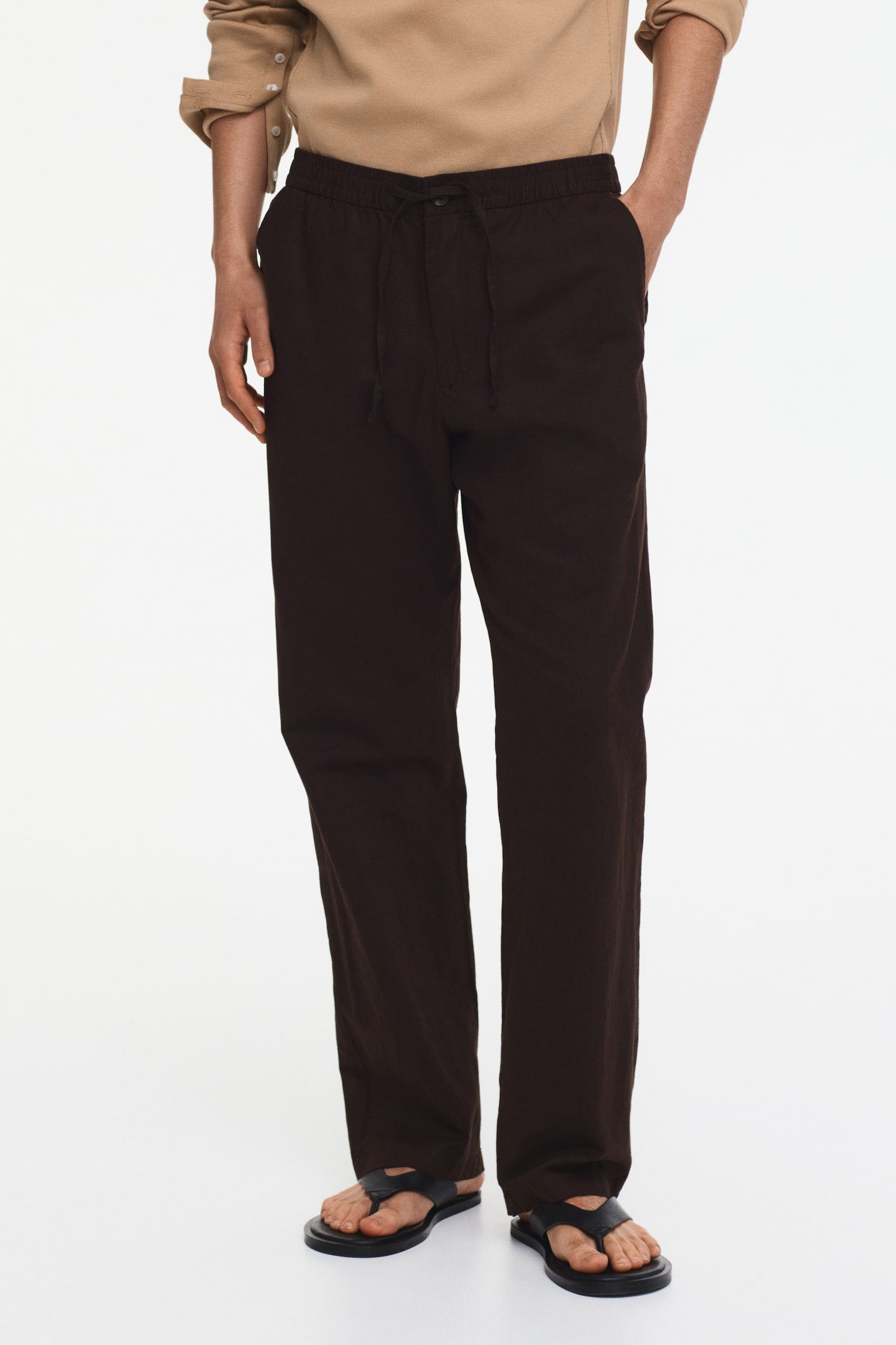 Regular Fit Linen-blend trousers - 5