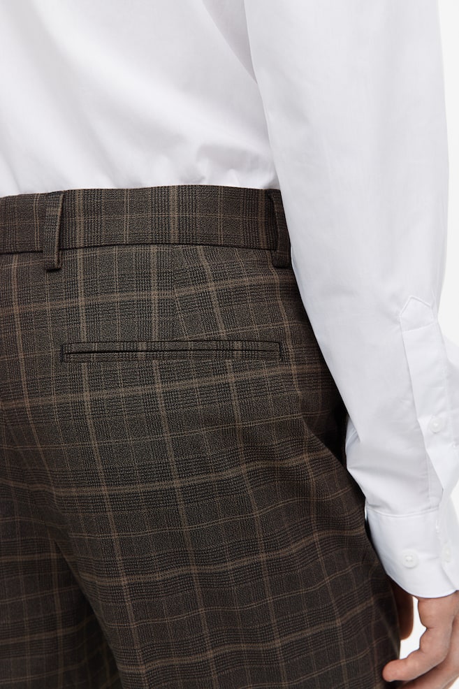 Slim Fit Suit trousers - Brown/Checked/Dark blue/Checked - 4