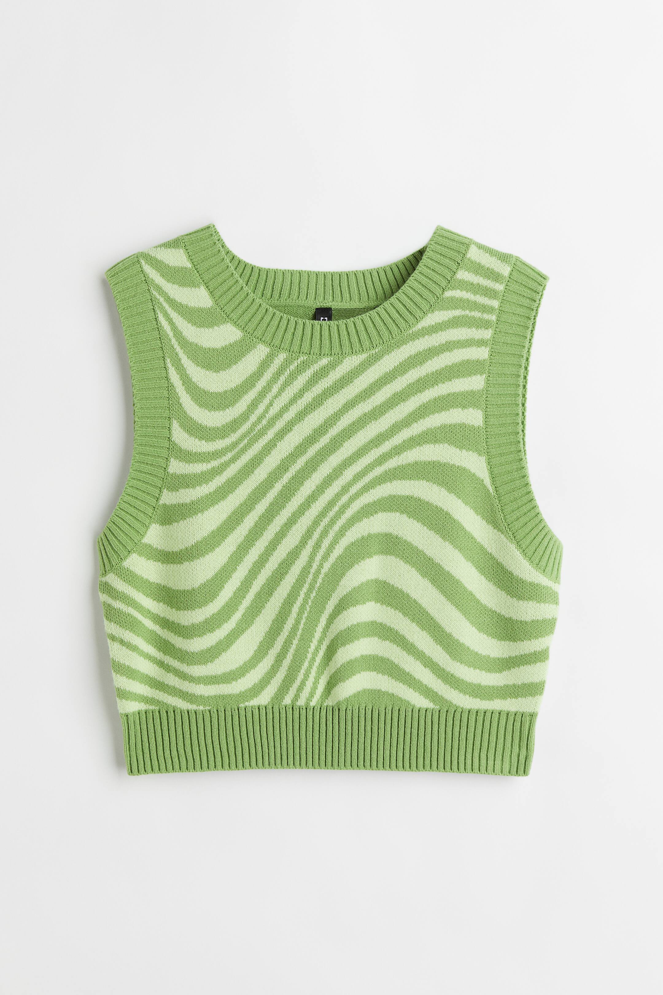 View larger image: Sweater vest - Green/Patterned - Ladies | H&M 1