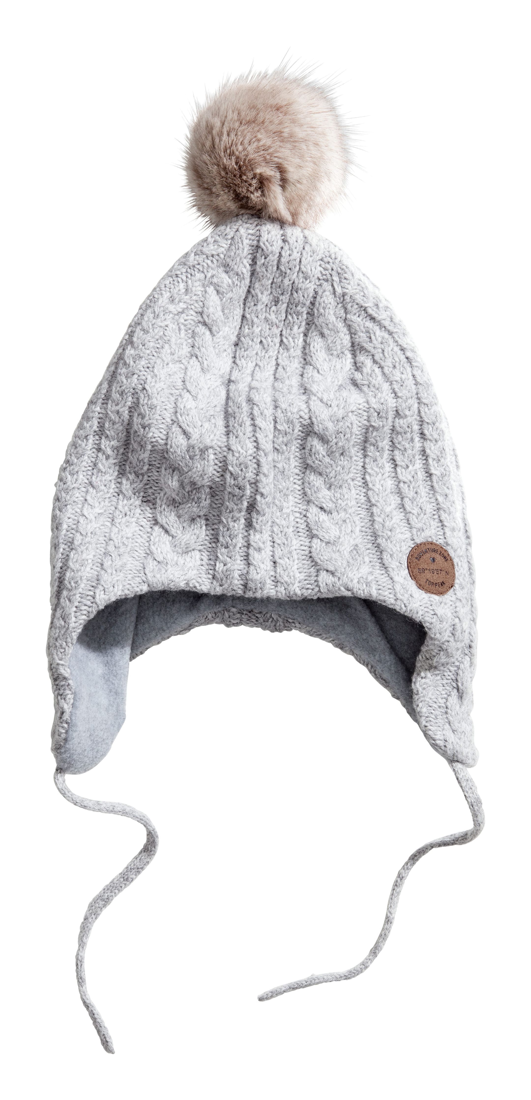 View larger image: Fleece-lined Hat - Light gray - Kids | H&M CA 1