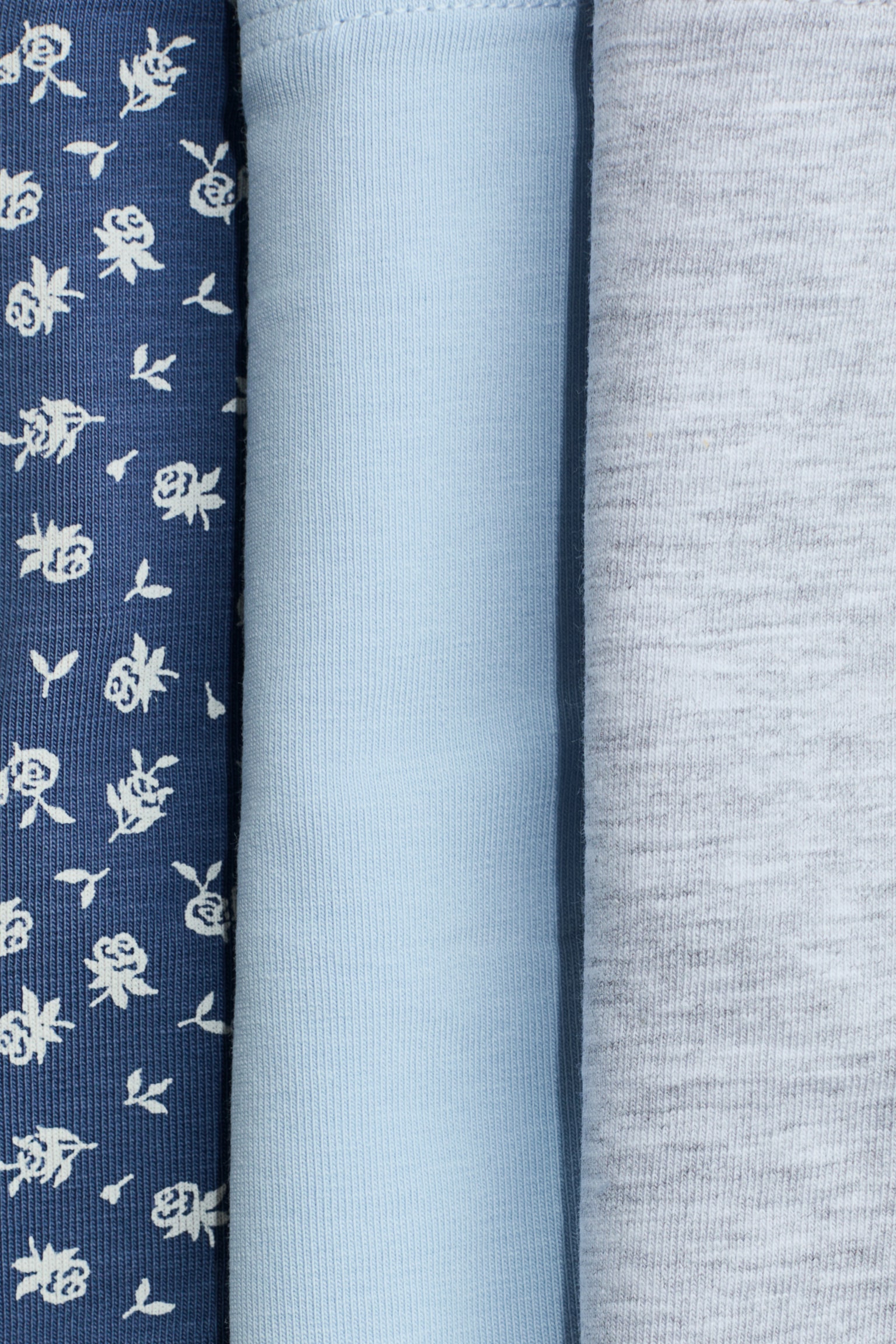 5-pack Cotton Boxer Briefs - Blue/floral/Light blue/black/white/Powder pink/gray melange - 2