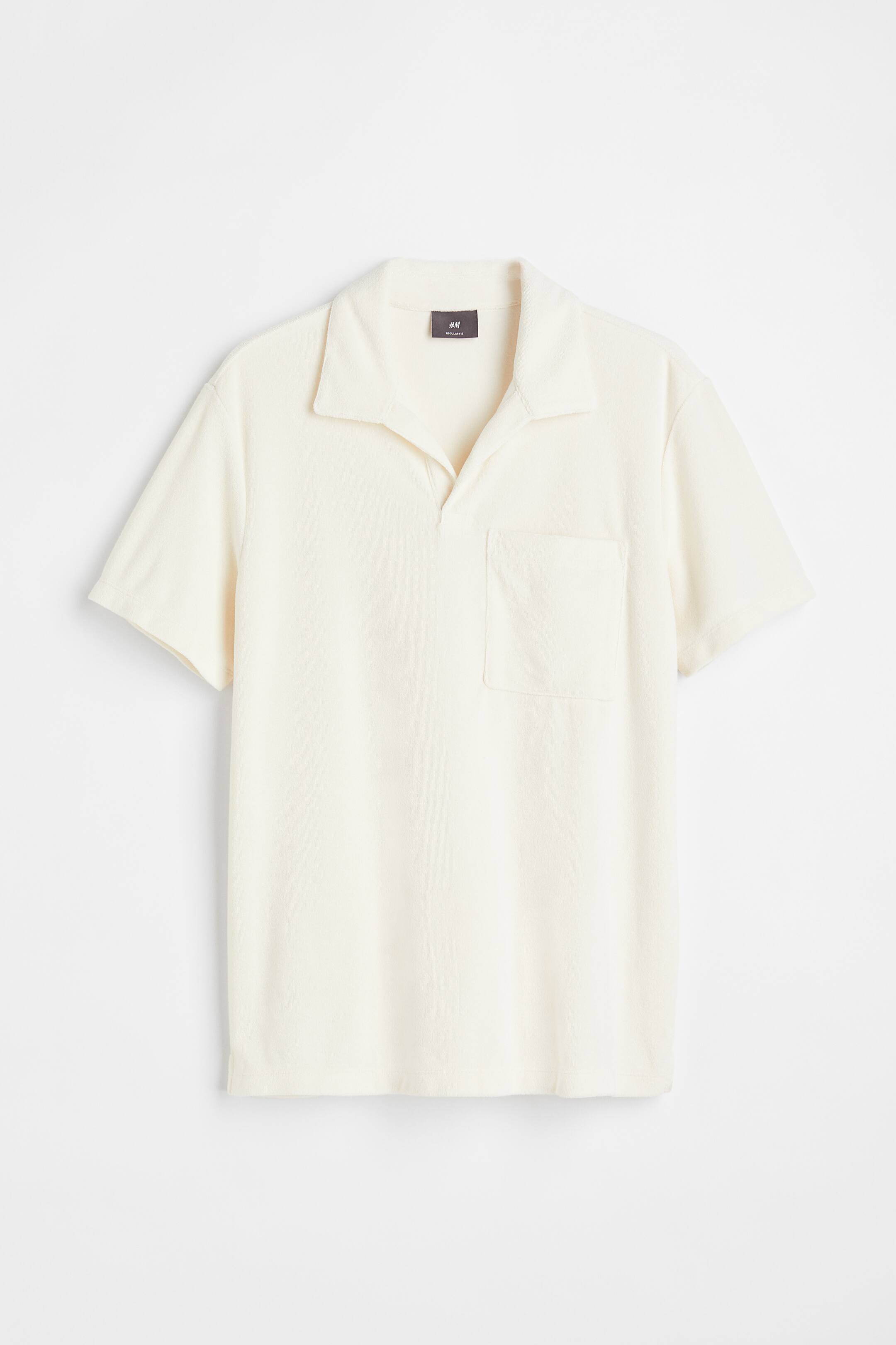 View larger image: Regular Fit Terry polo shirt - White - Men | H&M 1