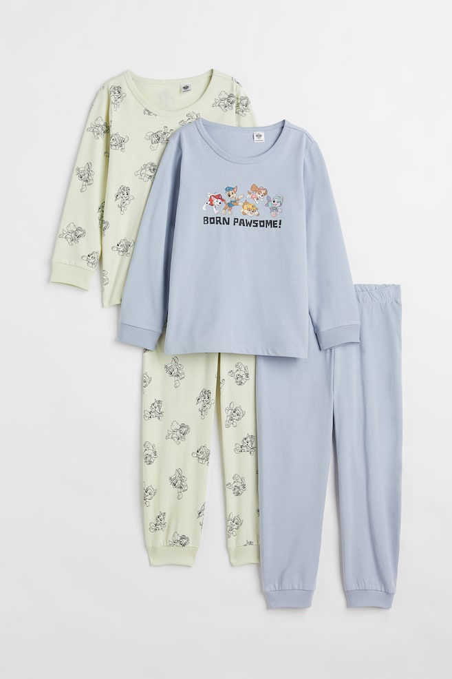 2-pack printed jersey pyjamas - Light blue/Paw Patrol/Light blue/Mickey Mouse/Light purple/Minnie Mouse/Purple/Sesame Street