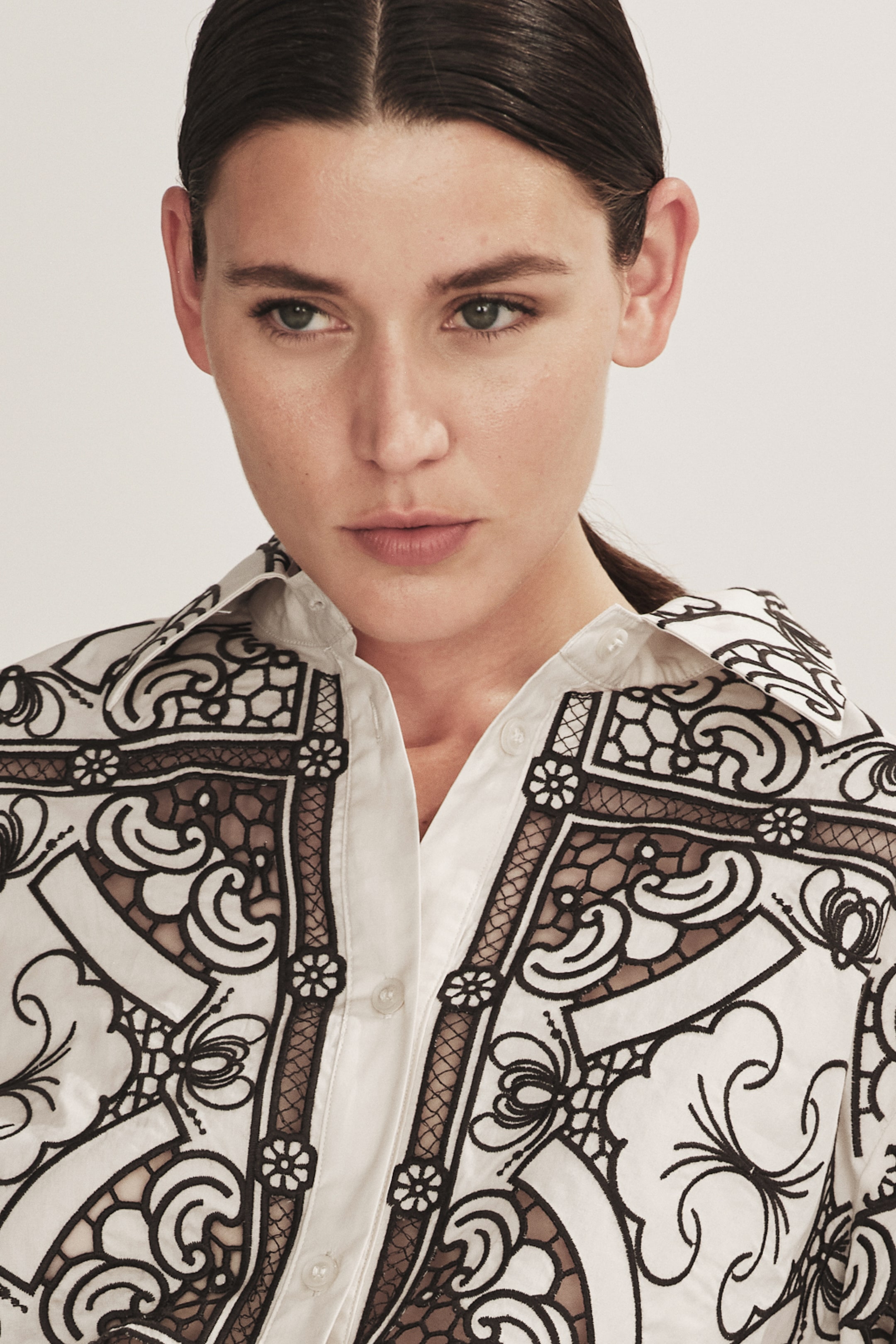 Eyelet-Embroidered Jacket