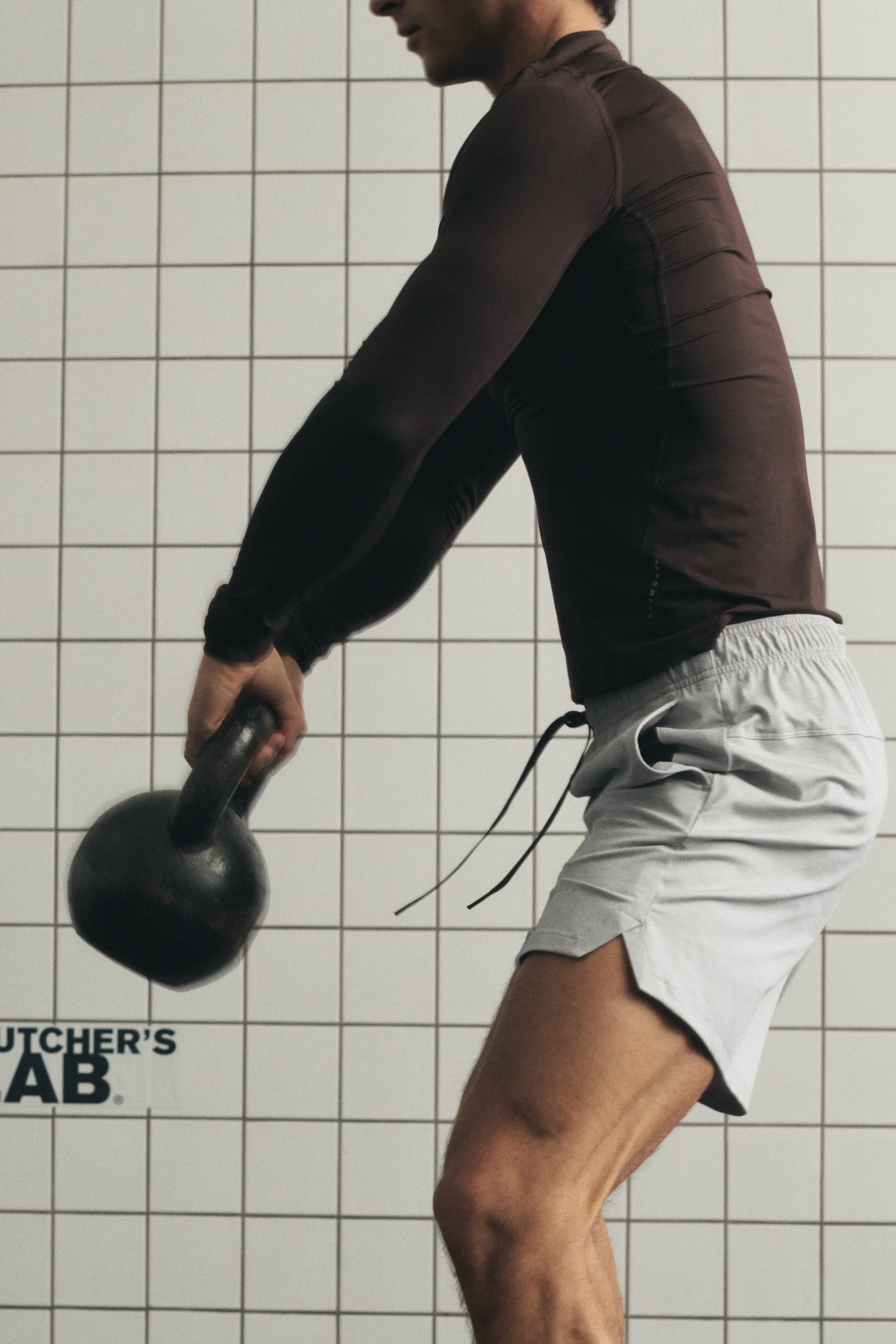 Sports shorts with DryMove™ - Light grey marl/Black/Dark brown/Grey marl/Navy blue