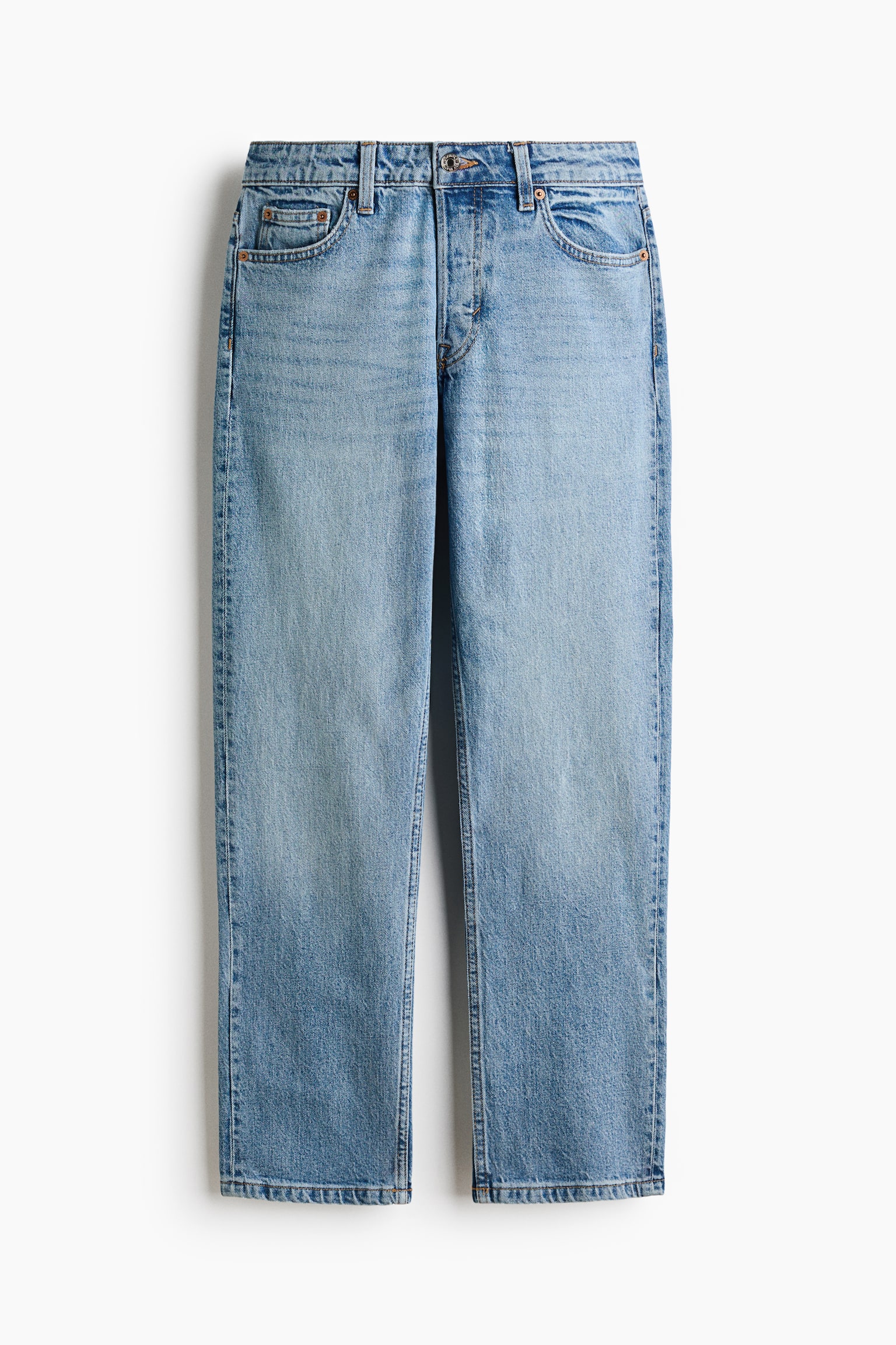 Jean droit taille classique - Bleu denim/Bleu denim - 1