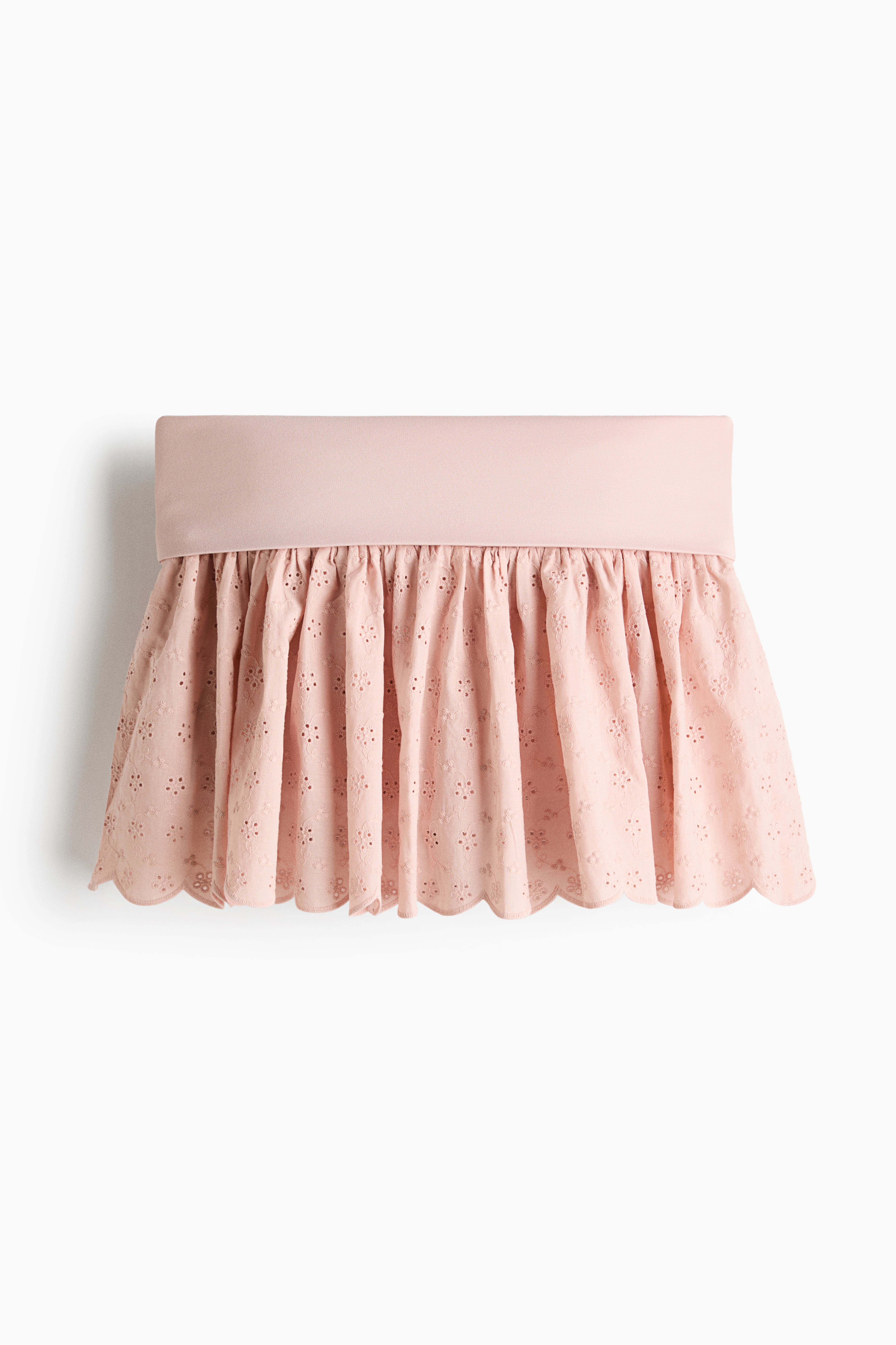 Eyelet-Embroidered Mini Skort