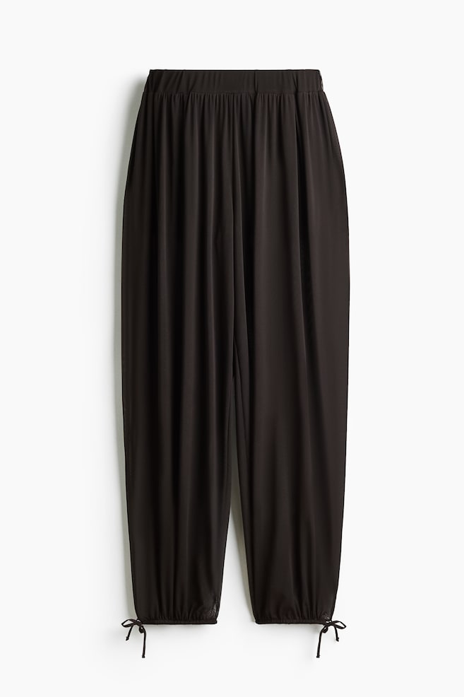 Mesh balloon trousers - Dark brown/Dark beige/Leopard print - 1