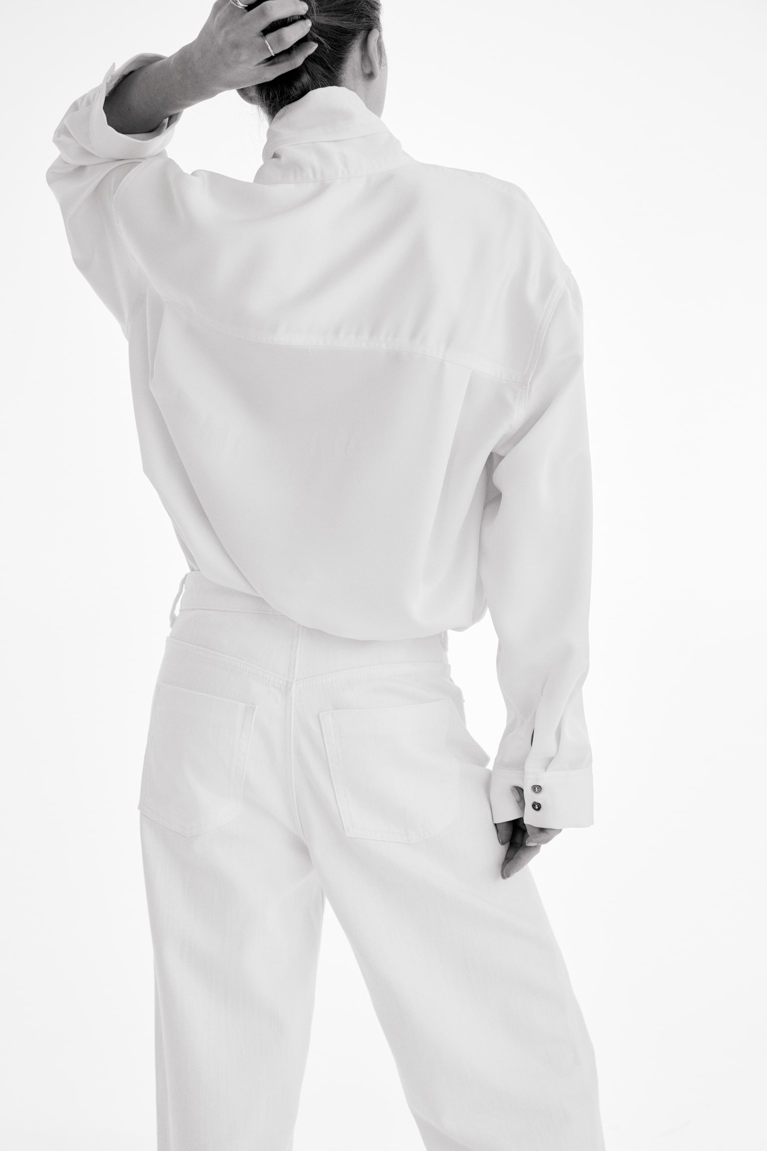 Wide High Jeans - Bílá/Světlý denim blue/Denim blue/Sepraná černá/Tmavě zelená/Denim blue - 3