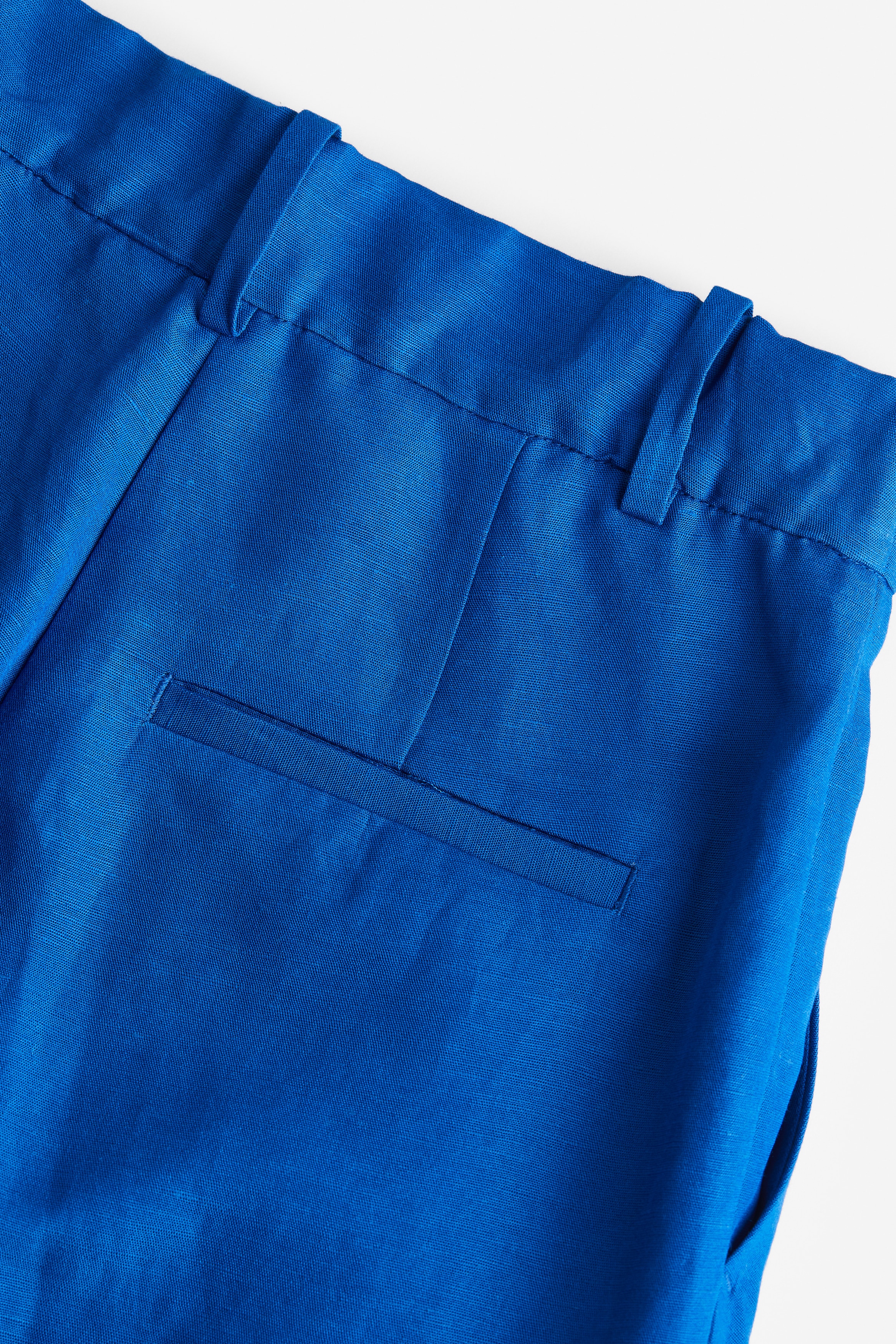 Tapered linen-blend trousers