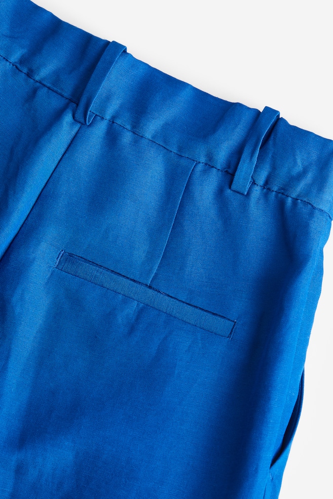 Tapered linen-blend trousers - Bright blue/Black/Light beige/Light green/dc/dc/dc - 2