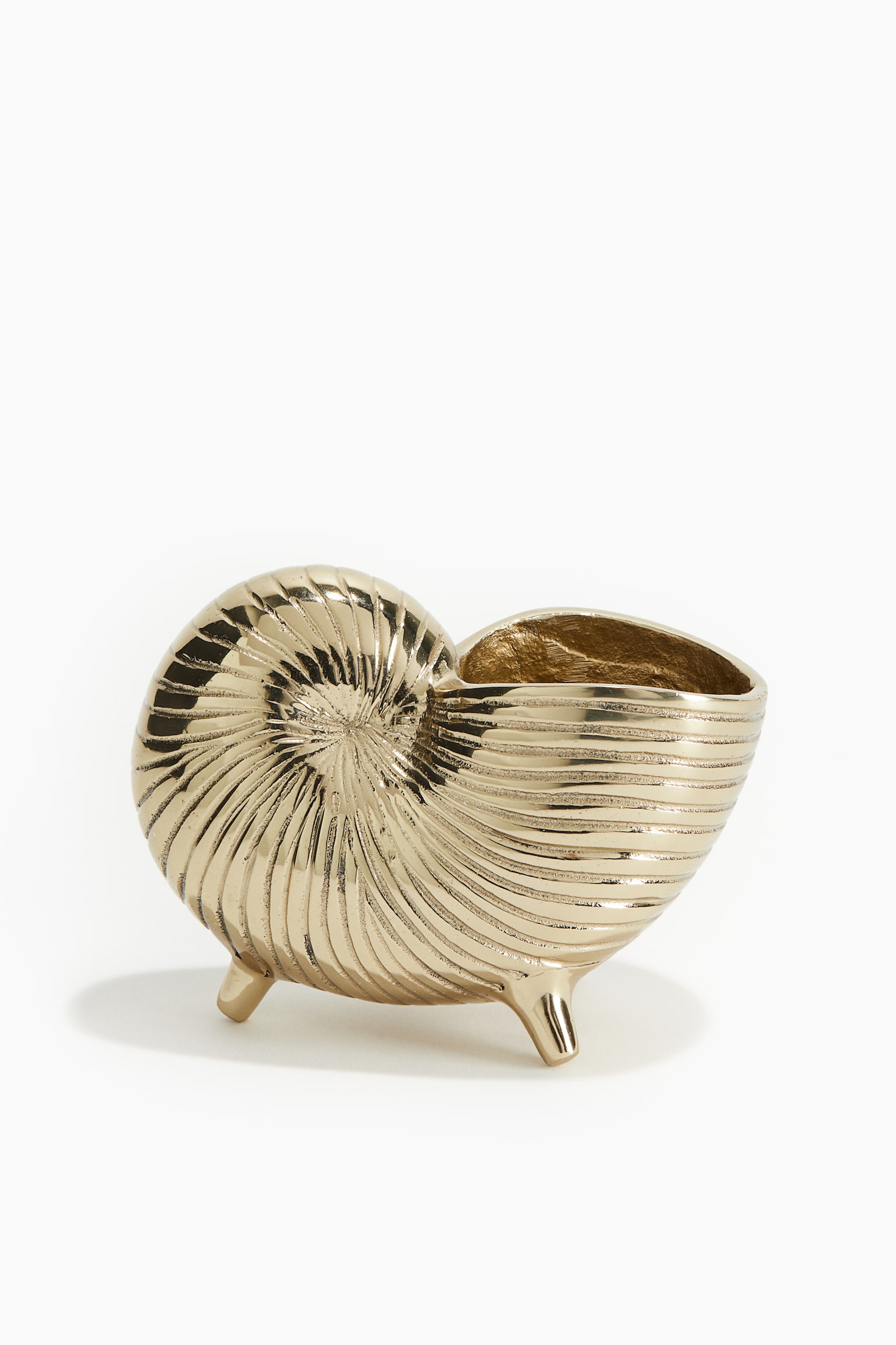 Shell-shaped plant pot - Gold-coloured - 1