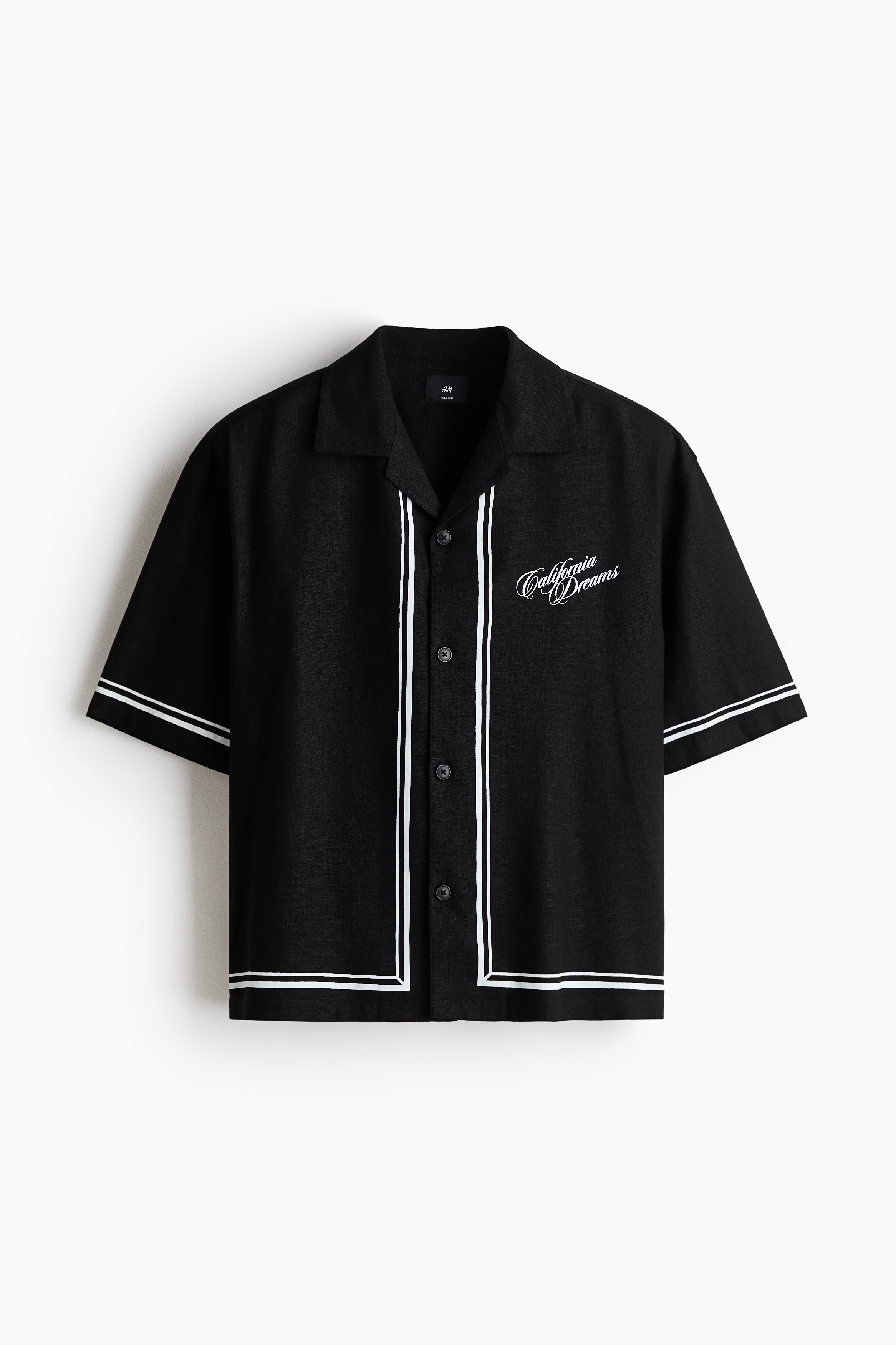 Relaxed-Fit Printed Resort Shirt-Black/California Dreams