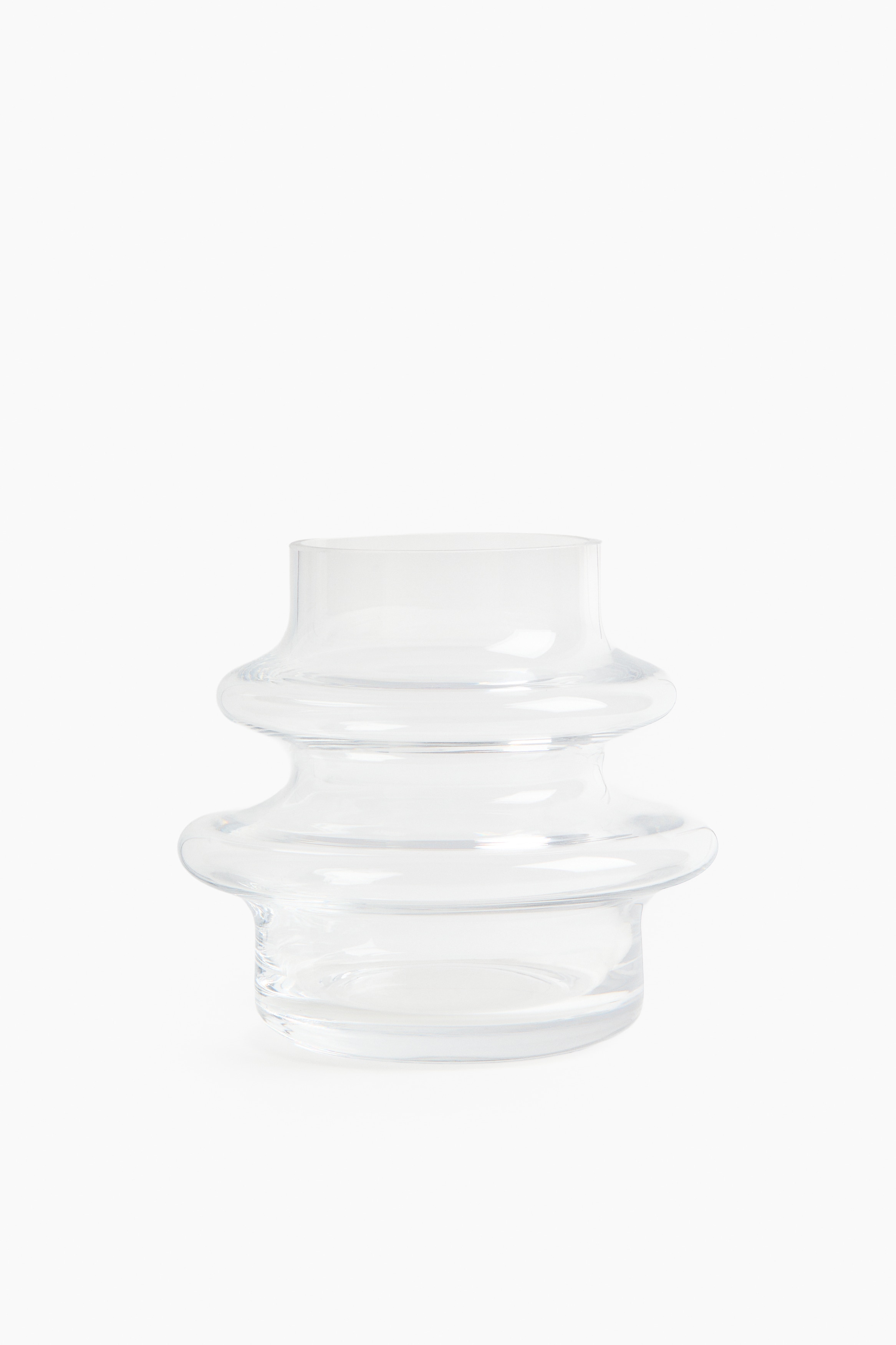 Small tiered glass vase - Transparent/Pink