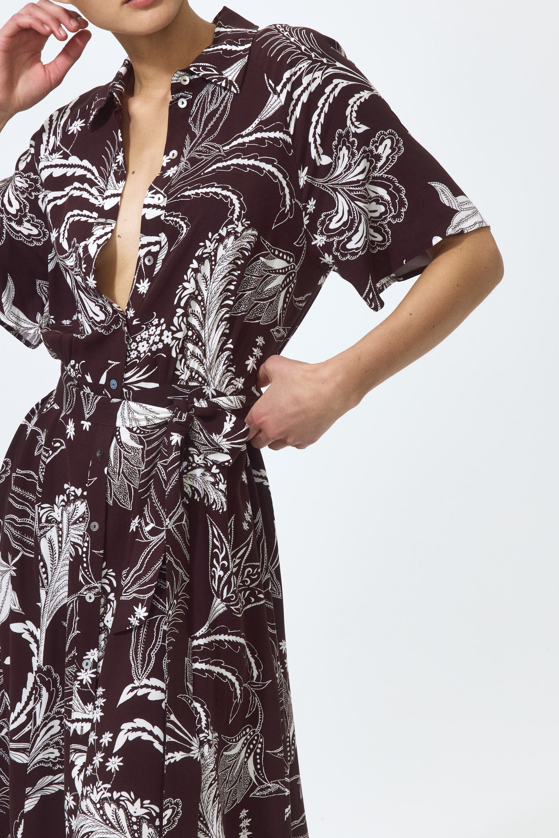 Tie-belt Shirt Dress