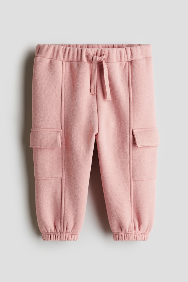 Brushed-Inside Cargo Joggers - Light pink - 1