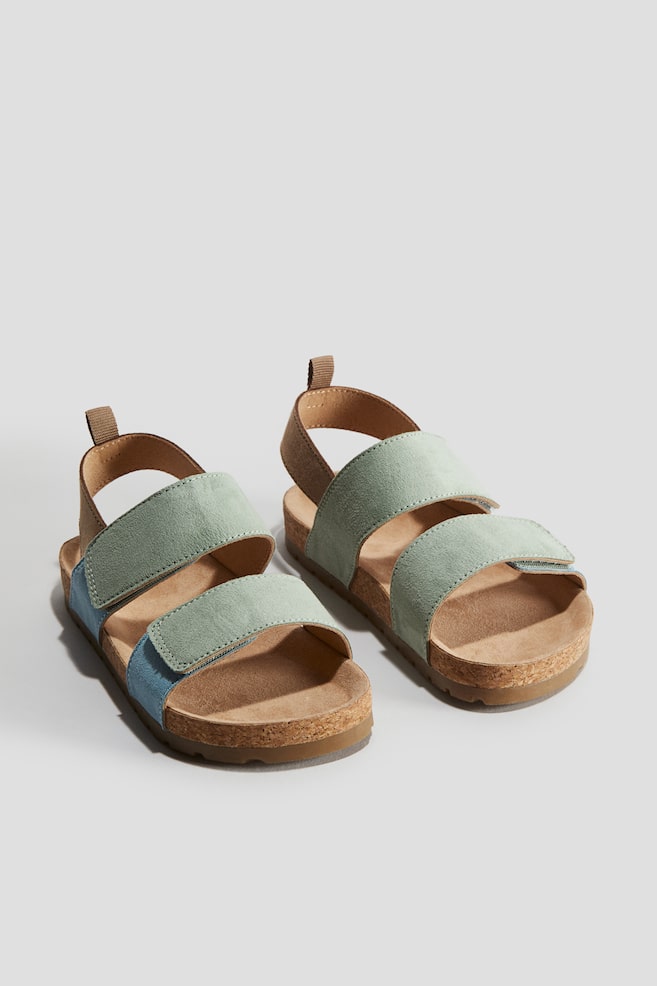 Ankle strap sandals - Light green/Light blue/Mole - 1