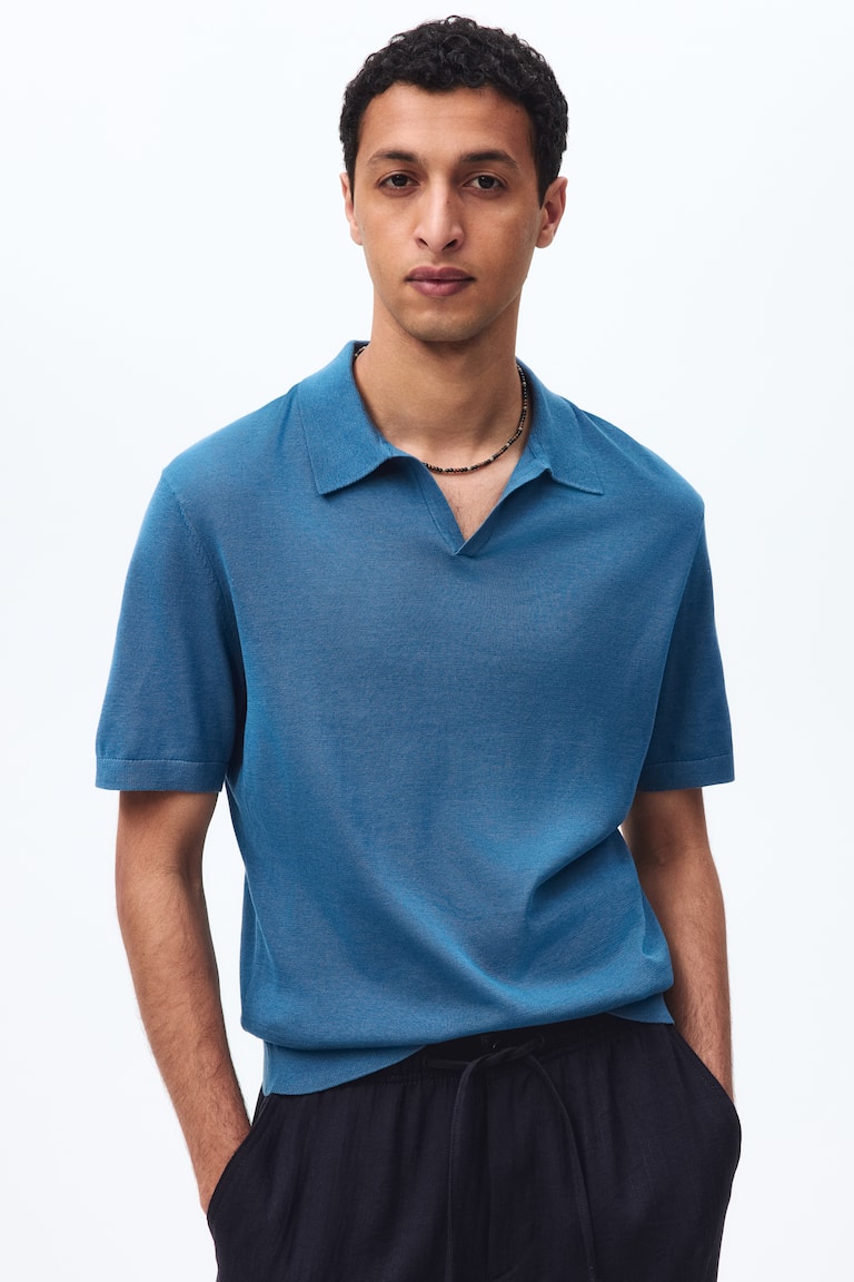 Polo majica od mešavine svile Regular Fit