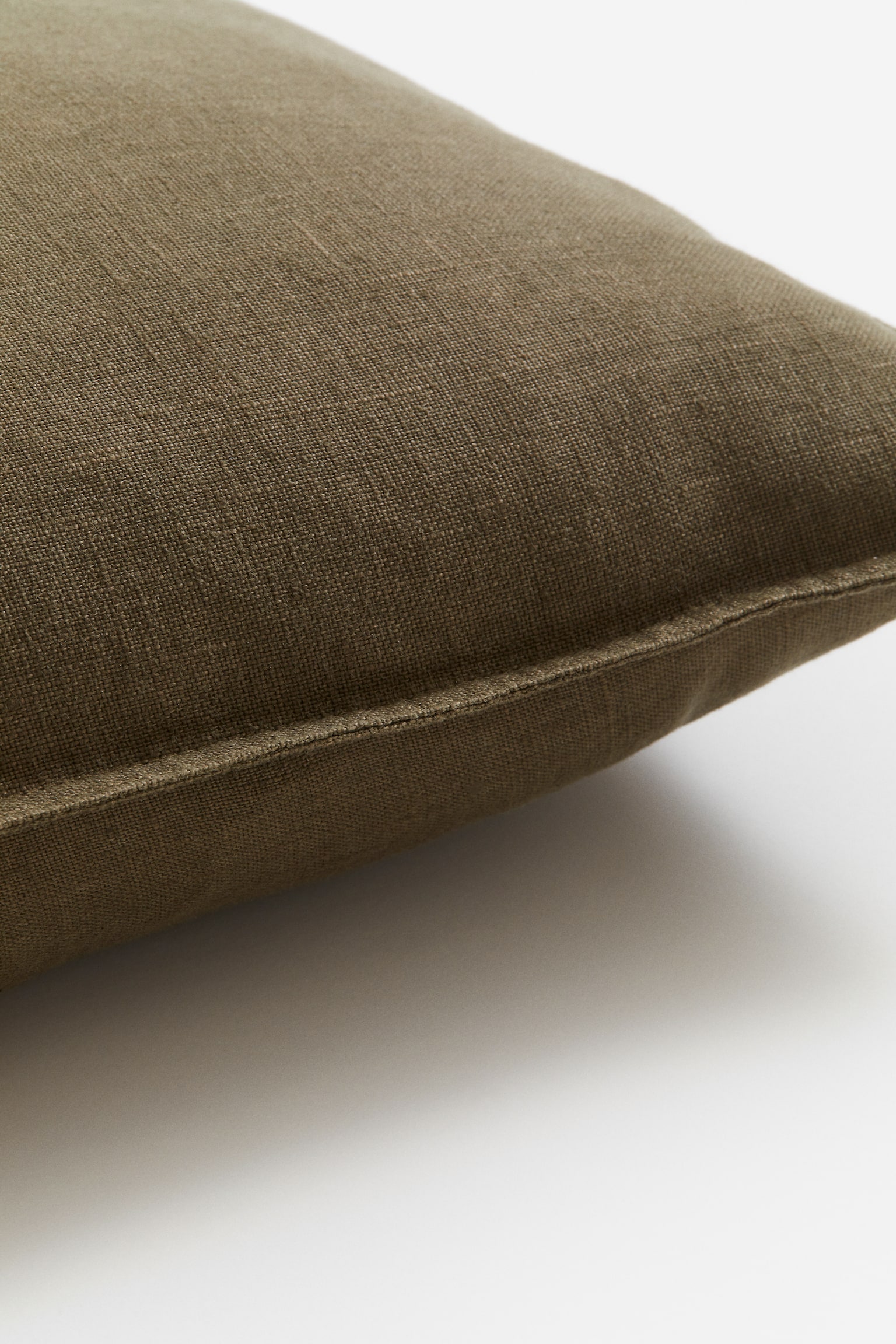 Washed linen cushion cover - Dark khaki green/Dark greige/Anthracite grey/White - 2