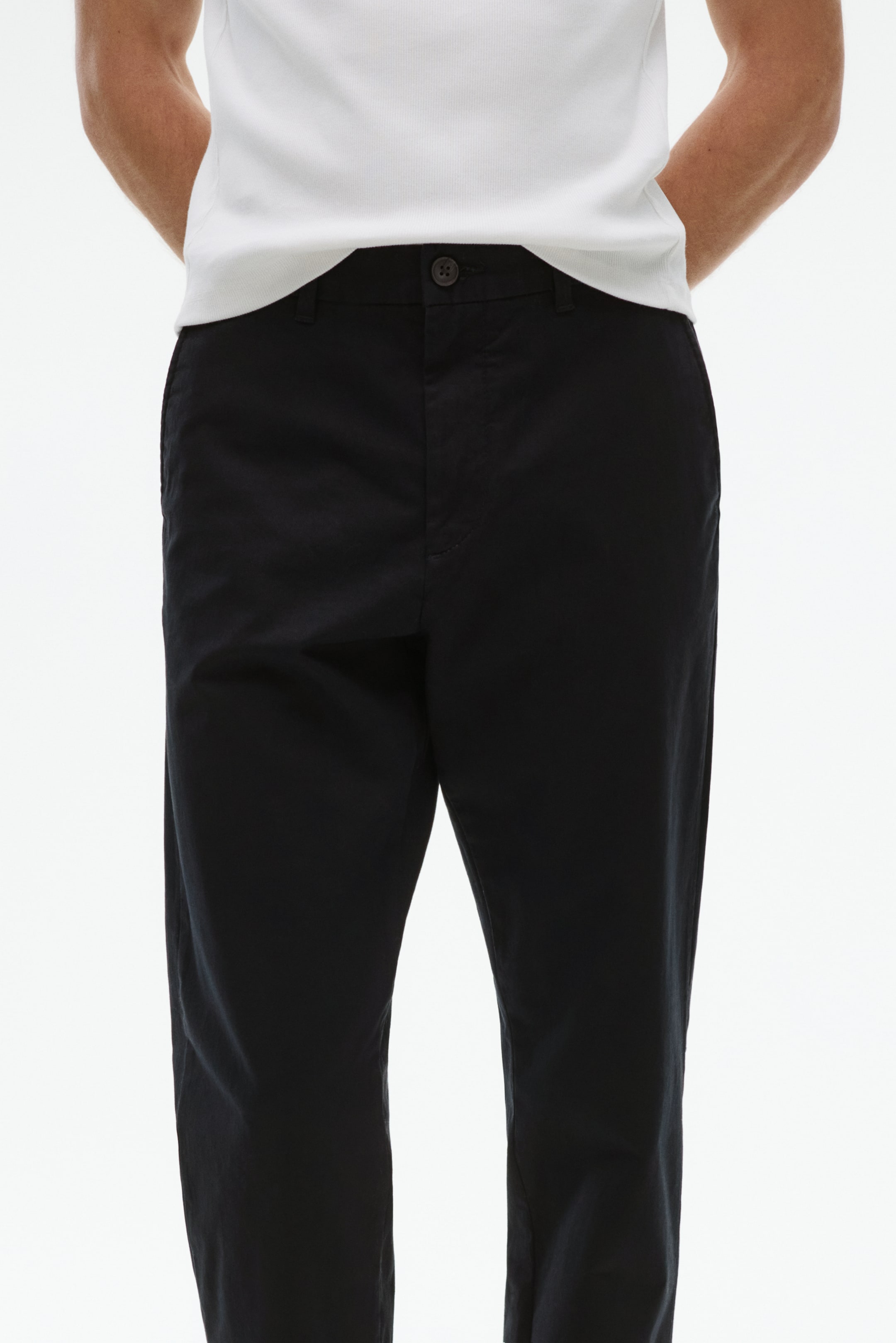 View larger image: Slim-Fit Cotton Chinos - Black - Men | H&M US 2