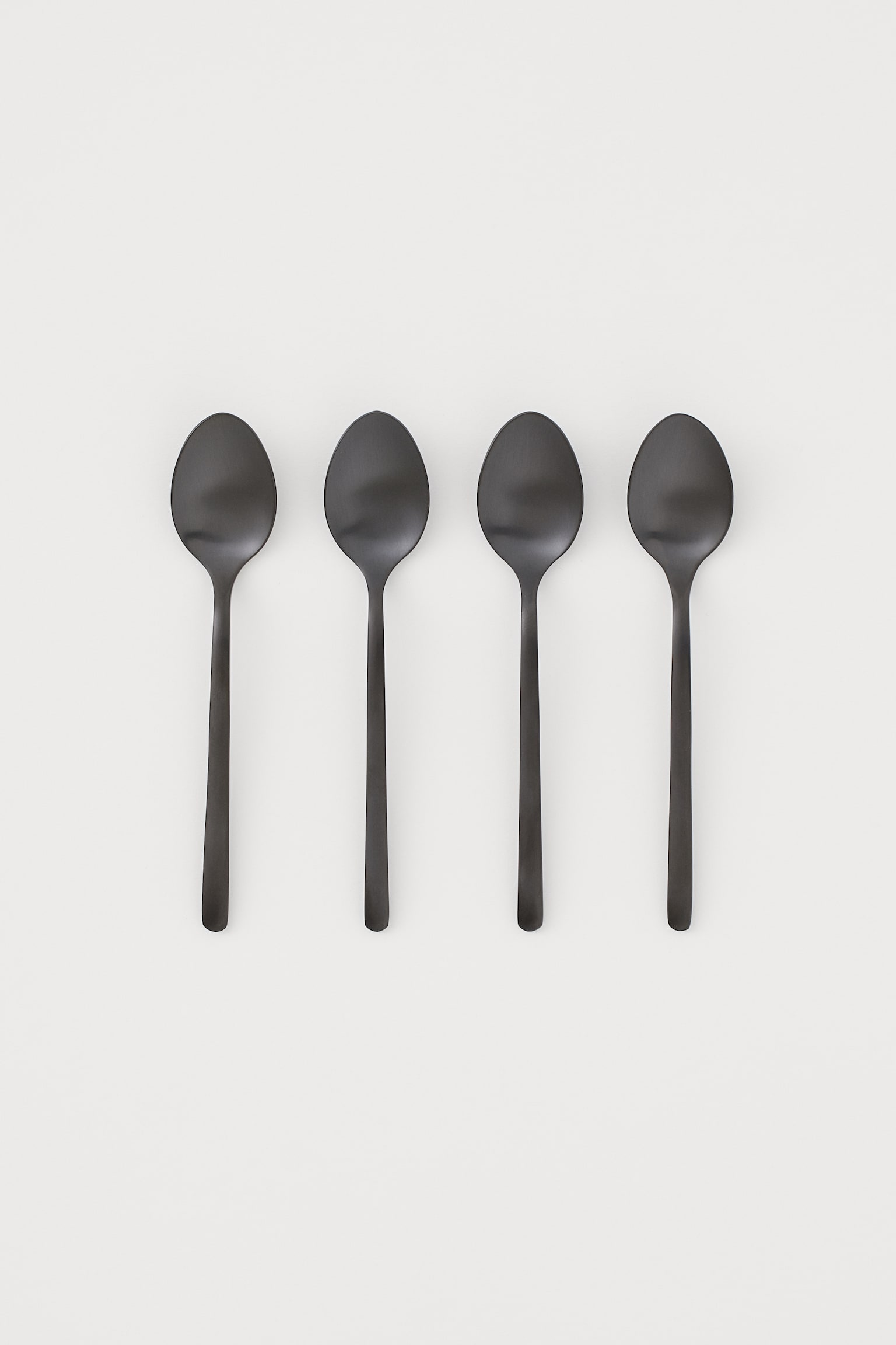 4-pack teaspoons - Black/Matt/Gold-coloured/Matt/Gold-coloured/Polished/Silver-coloured/Matt - 1