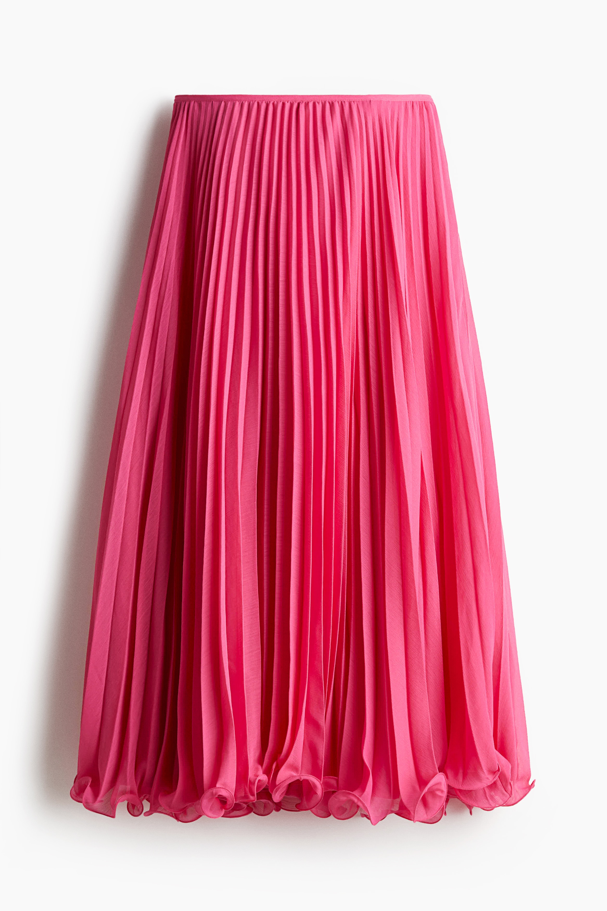 Sheer pleated skirt - Bright pink/Black/Red/Green/Burgundy