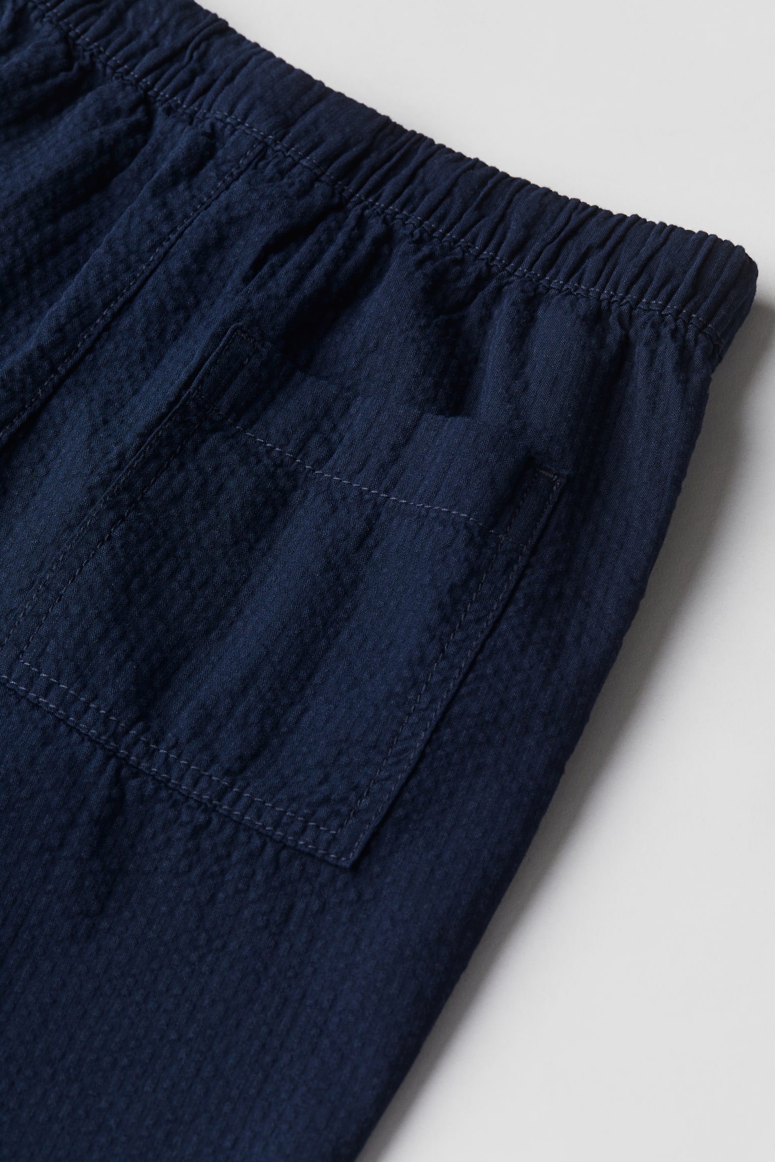 Seersucker Joggers - Navy blue/Beige - 6