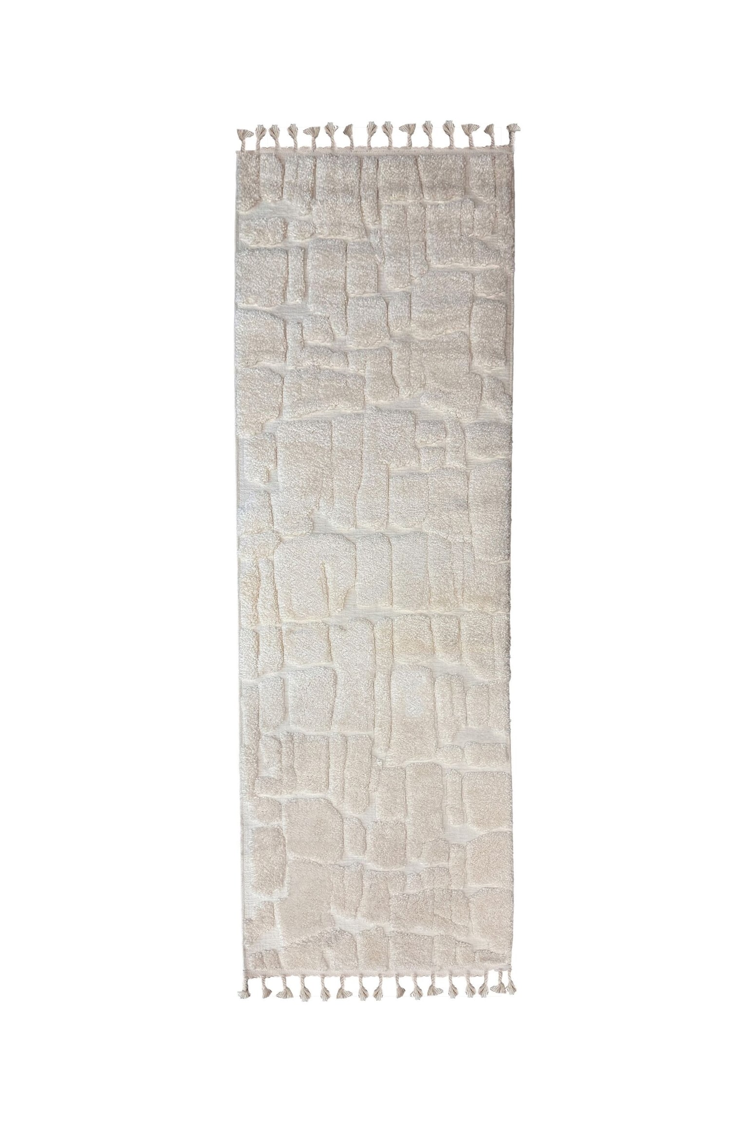 Tapis De Couloir Esra Cobbled - Crème - 1